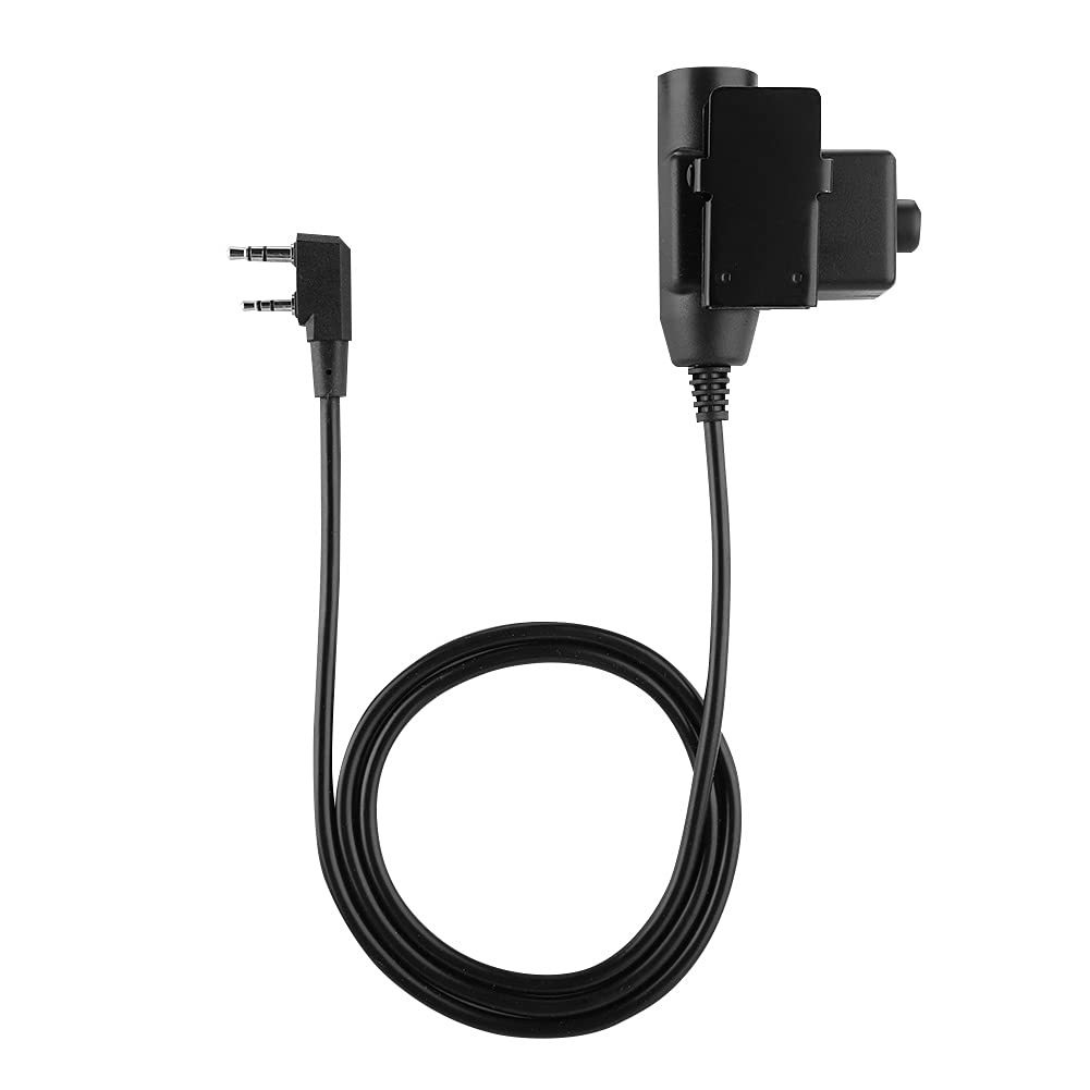 MUNEFE 5R Interface Adapter Cable for U94 P Noise Cancelling Tactical Headsets - Compatible with Military, Aviation, and Communication Headsets - Durable and Reliable for Outdoor, Field, and Professional Use