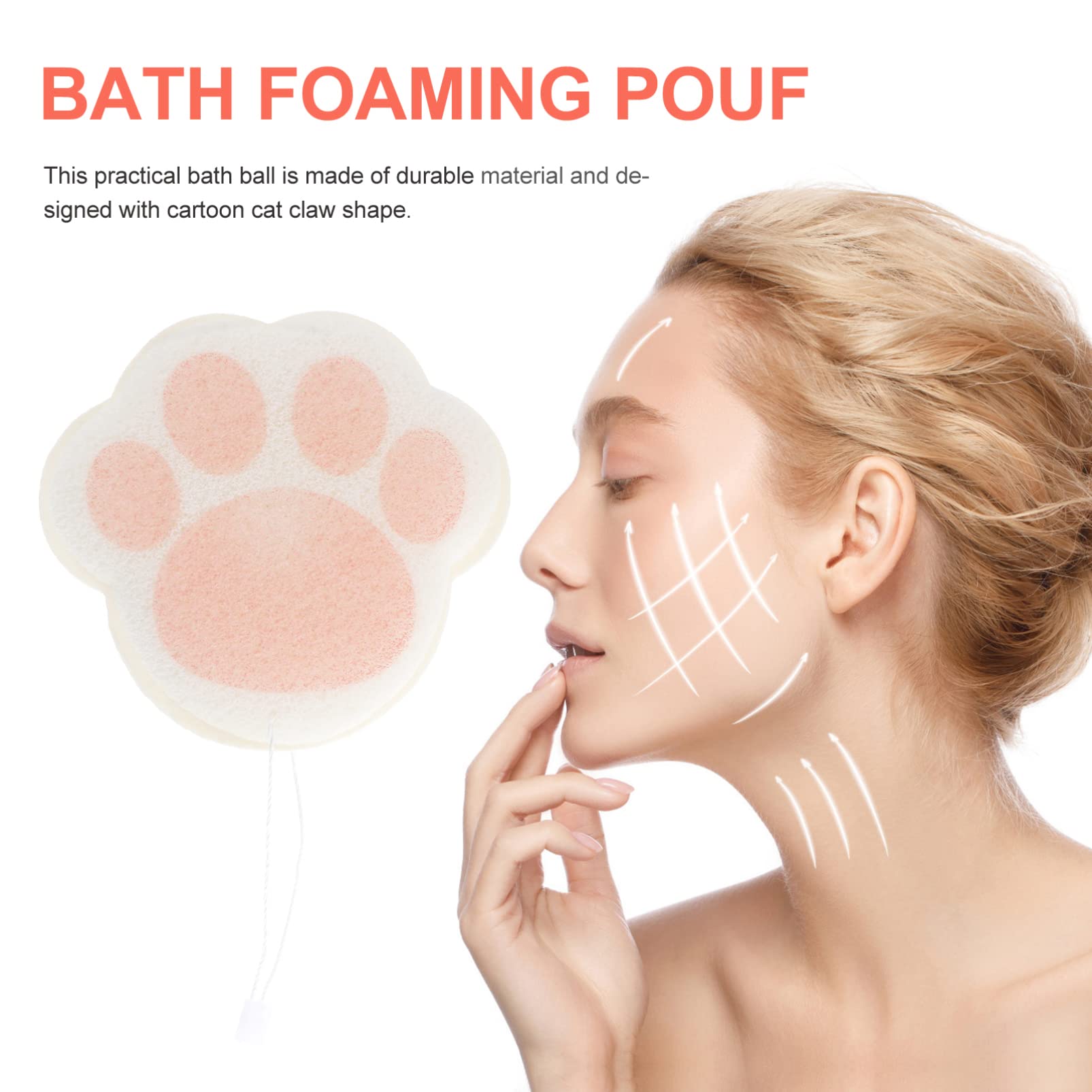 Cat Paw Shaped Bath Sponge - Soft Body & Face Cleansing Pads for Shower, Spa & Skin Massage - Exfoliating & Gentle Skin Care for Women & Men - Perfect for Daily Bath, Relaxation & Gift Giving