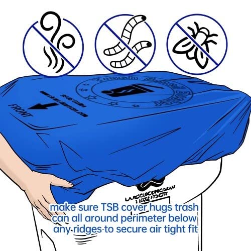 95 Gallon Lemon Scented Trash Can Odor Eliminator Covers (2-Pack) - Fresh Citrus Fragrance for Outdoor & Indoor Garbage Bins - Kitchen, Bathroom, Office & Garage Use
