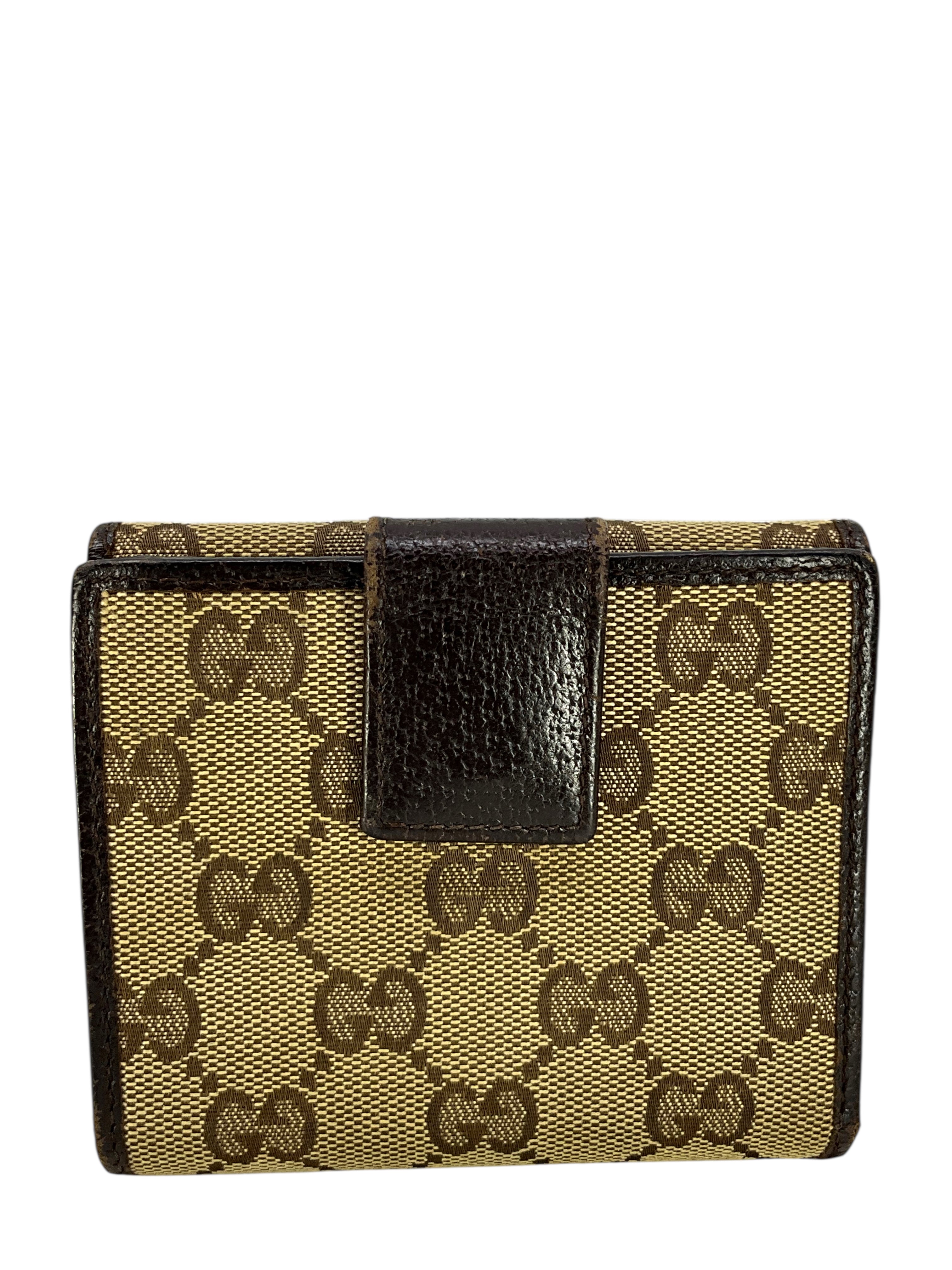 GUCCI GG Monogram Canvas Snap Wallet for Women & Men - Luxury Designer Bifold Wallet with Card Slots & Snap Closure - Perfect for Everyday Use, Travel & Gifting