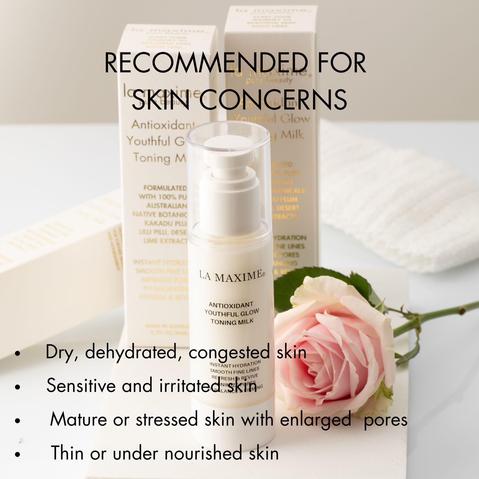 Antioxidant Youthful Glow Toning Milk - 2.7 Fl Oz Facial Moisturizer for Brightening & Hydrating Skin | Perfect for Daily Skincare Routine & Anti-Aging Care