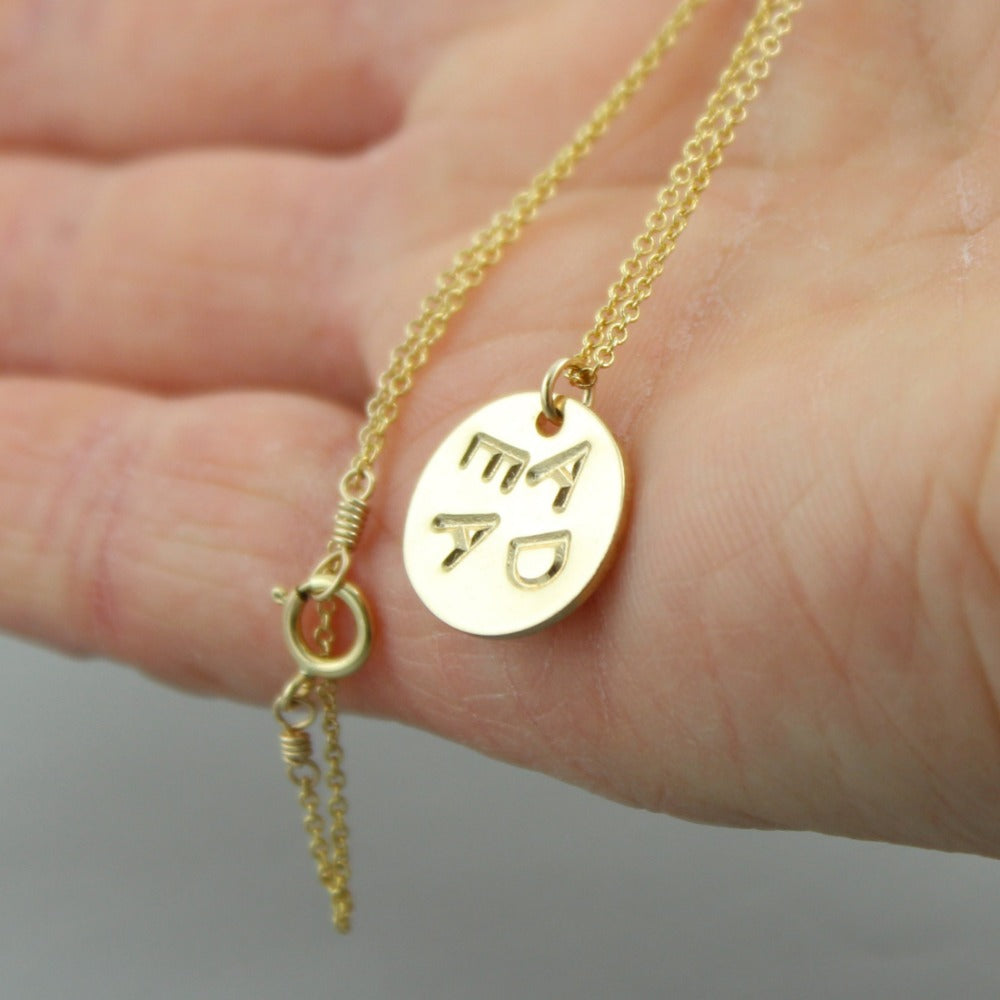 Personalized Family Monogram Pendant Necklace - 14K Yellow Gold Filled Custom Jewelry Gift for Mom, Wife, Daughter - Perfect for Anniversaries, Birthdays & Special Occasions