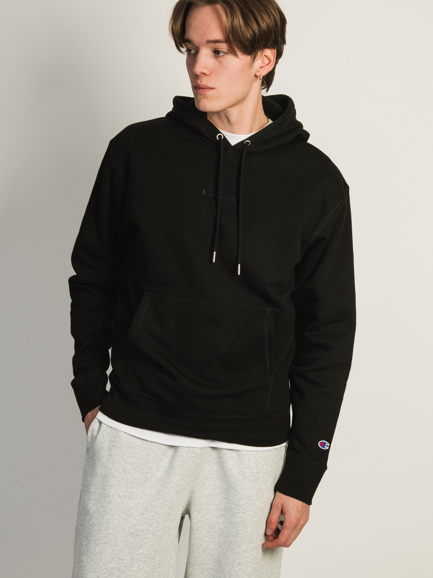 Champion Classic C Script Pullover Hoodie for Men & Women - Comfortable Cotton Fleece Sweatshirt for Casual Wear, Gym, and Outdoor Activities