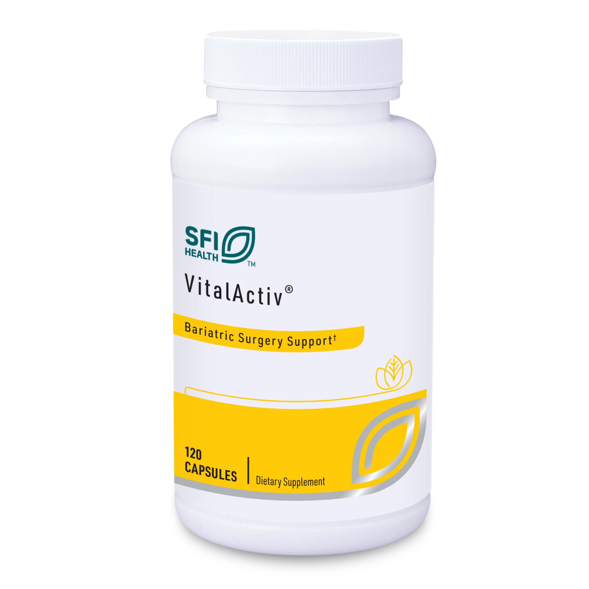Klaire Labs Vitalactiv Bariatric Multivitamin & Mineral Supplement - 120 Capsules | Hypoallergenic Formula with Active Folate & Chelated Minerals | Post-Bariatric Surgery Support & Daily Nutrition for Weight Loss Patients