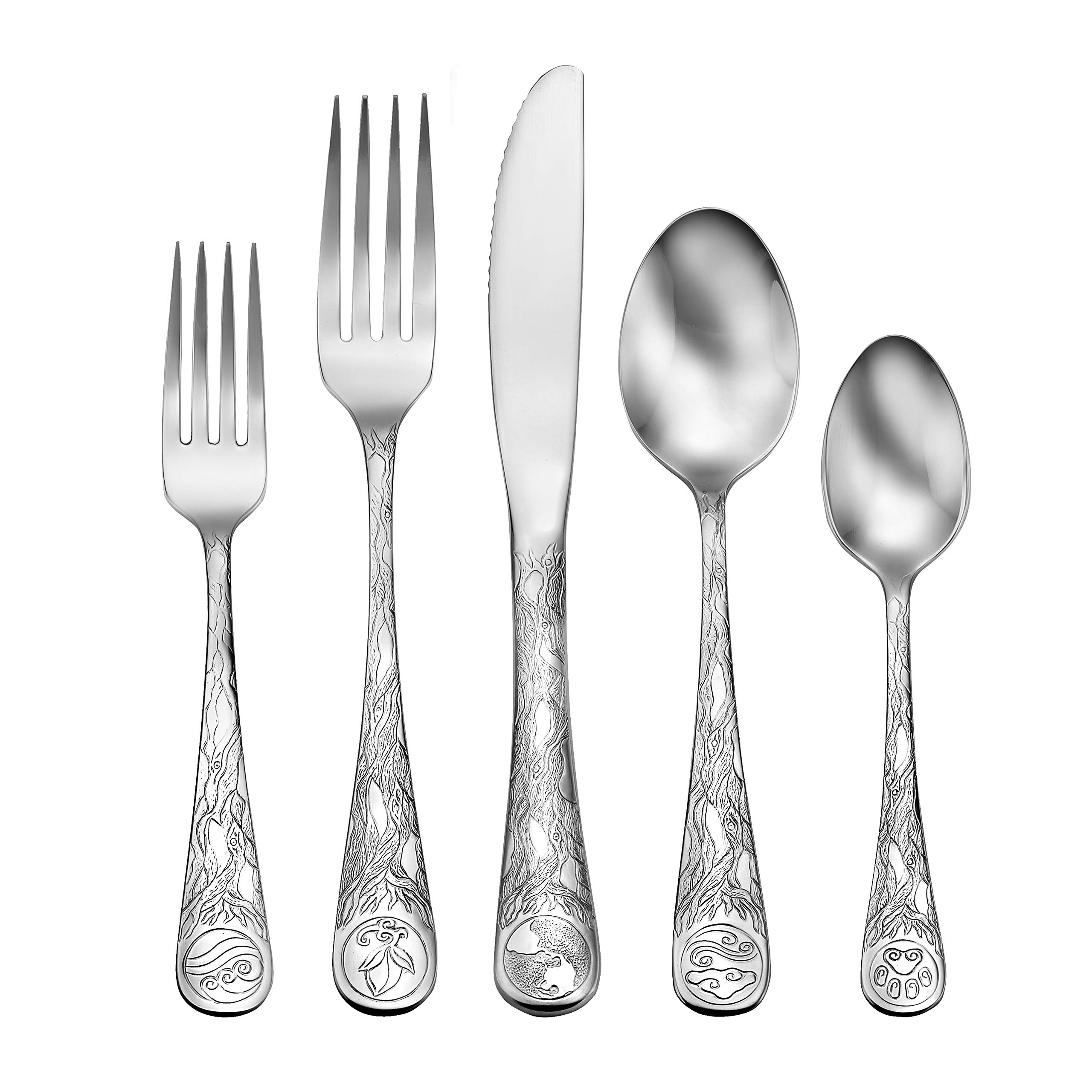 Liberty Tabletop Earth 65-Piece Dinnerware Set - Service for 12 - Includes Dinner Plates, Salad Plates, Bowls & More - Made in USA - Perfect for Family Dinners, Holiday Gatherings & Formal Dining