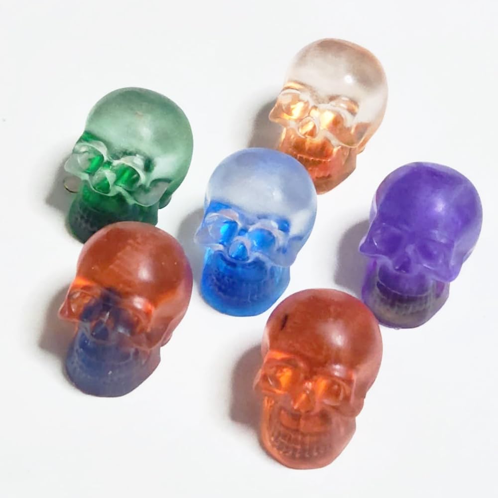 8 Pack Mini Skull Resin Silicone Molds - 3D Skull Head Candle Making Kit for DIY Resin Jewelry, Polymer Clay, Wax Casting, Chocolate & Candy Molds - Perfect for Halloween Decorations, Cake Toppers & Party Supplies