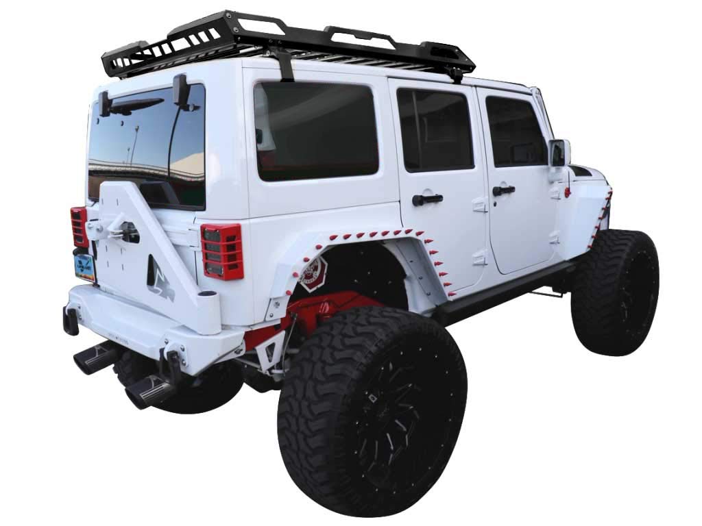VANGUARD VGRR-2068BK Black Powdercoat Heavy Duty Roof Rack for 2007-2018 Jeep Wrangler JK | Off-Road Adventure Gear | Perfect for Camping, Overlanding & Outdoor Exploration