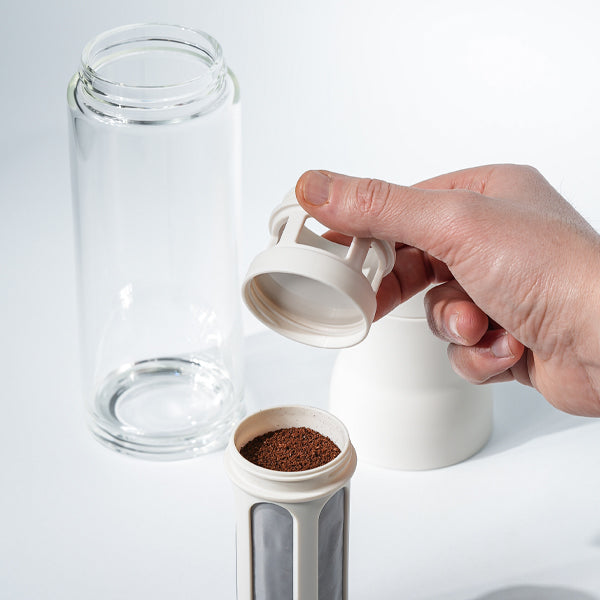 Varia STEEP Cold Brew Coffee Bottle - 32oz Insulated Stainless Steel Iced Tea Maker with Infuser - Perfect for Home, Office, Gym & Outdoor Adventures
