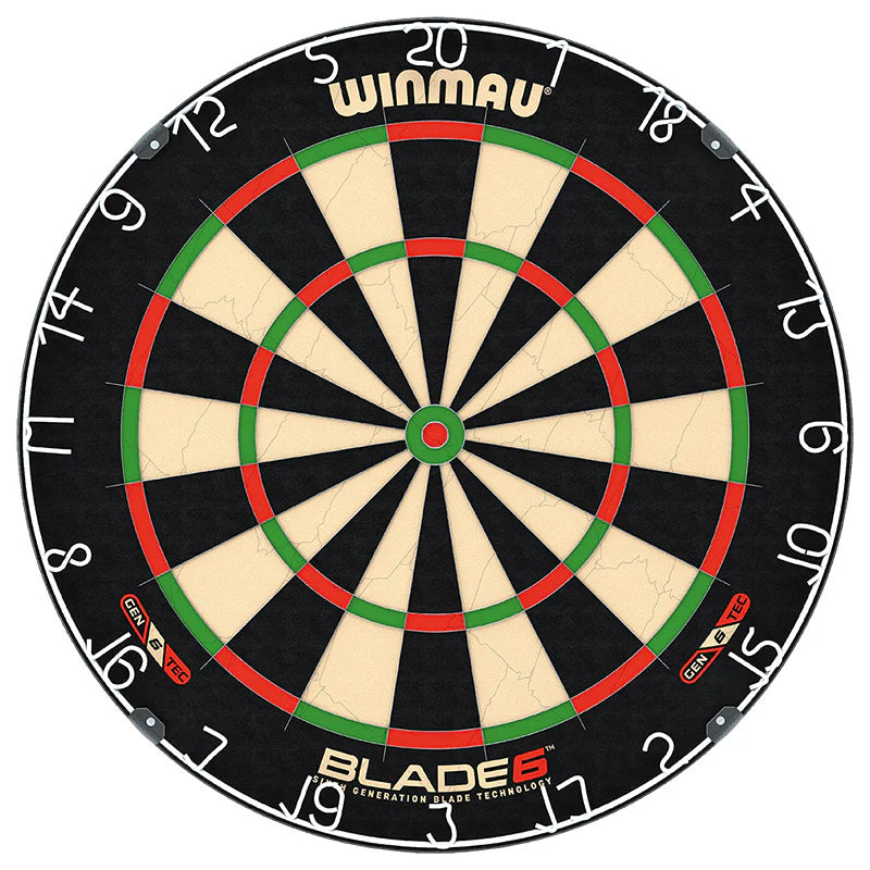 Winmau Blade 6 Professional Bristle Dartboard - Steel Tip & Soft Tip Darts - Regulation Size for Home, Bar & Tournament Play