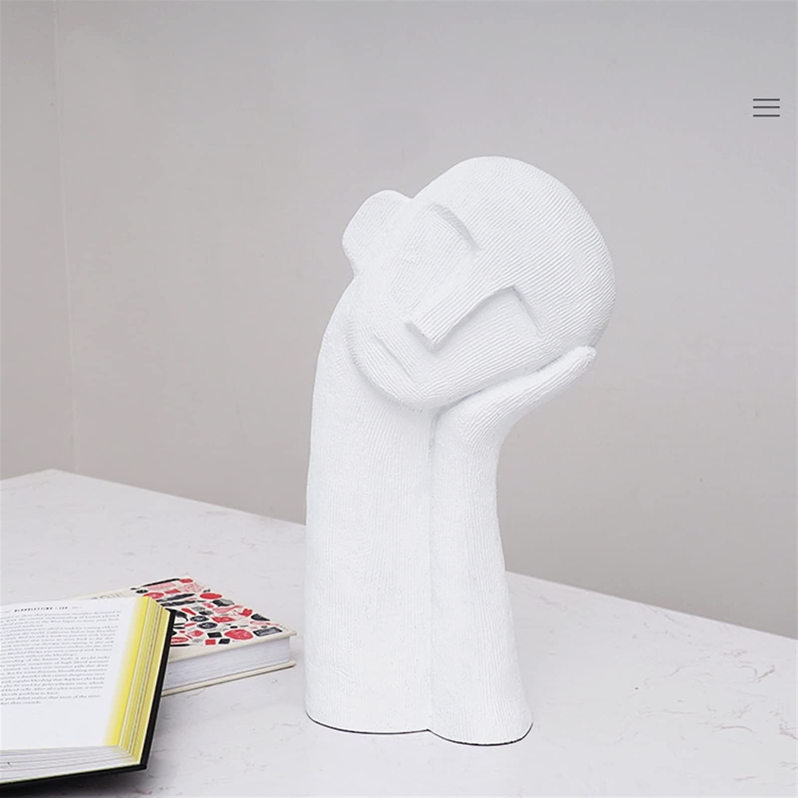 Modern Abstract Face Sculpture - Resin Art Statue for Home & Office Decor | Desktop Decoration for Bedroom, Living Room, Workspace