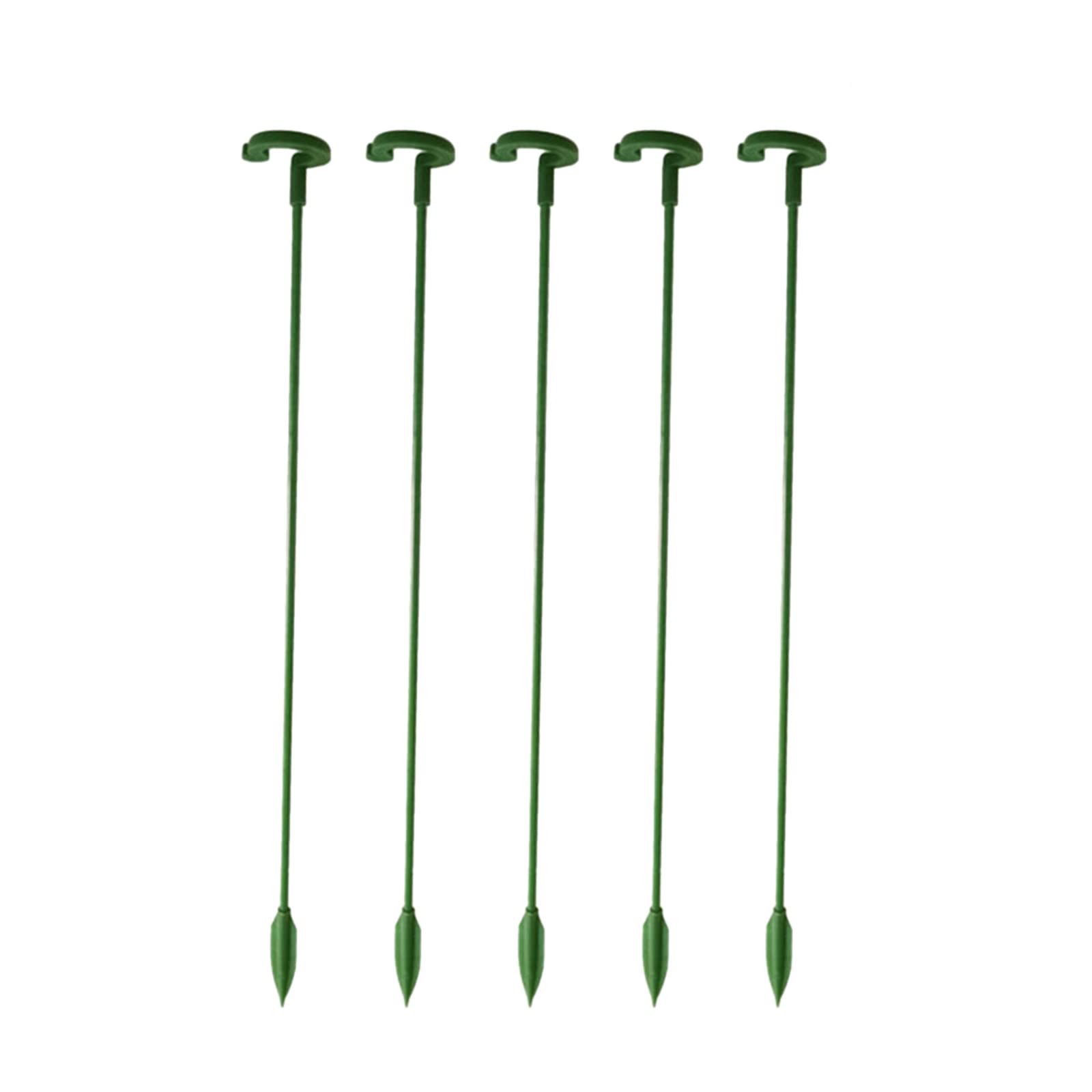 Single Stem Plant Support Post - Anti-Lodging Garden Stake for Potted Flowers, Home Gardening Plant Support Bracket with Chip Clips (Size B) - Perfect for Indoor/Outdoor Plants, Roses, Tomatoes & Delicate Stems