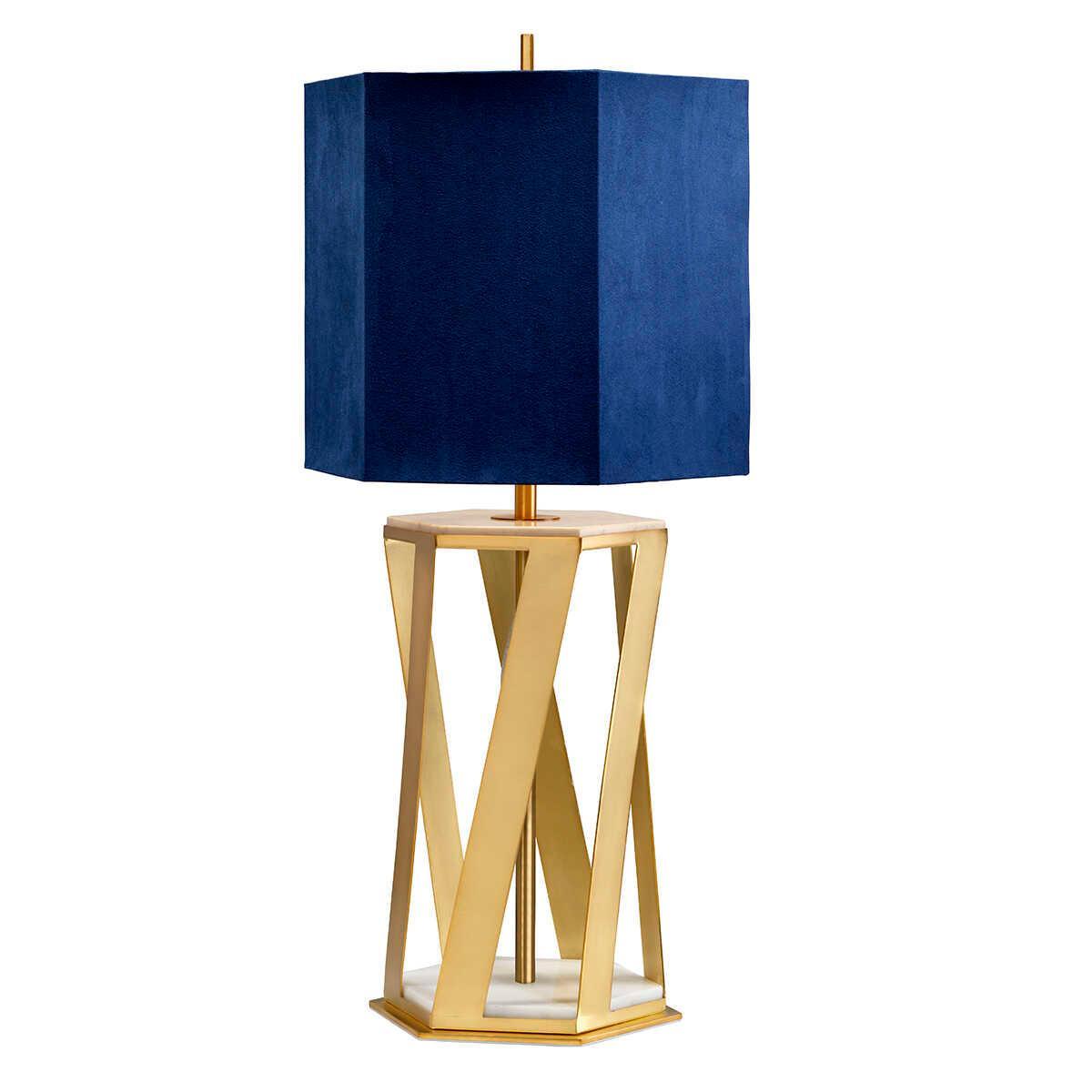 Apollo 1 Light Brushed Brass Table Lamp - Modern Bedside & Living Room Lighting - Elstead Lighting for Home Office, Bedroom Decor & Nightstand