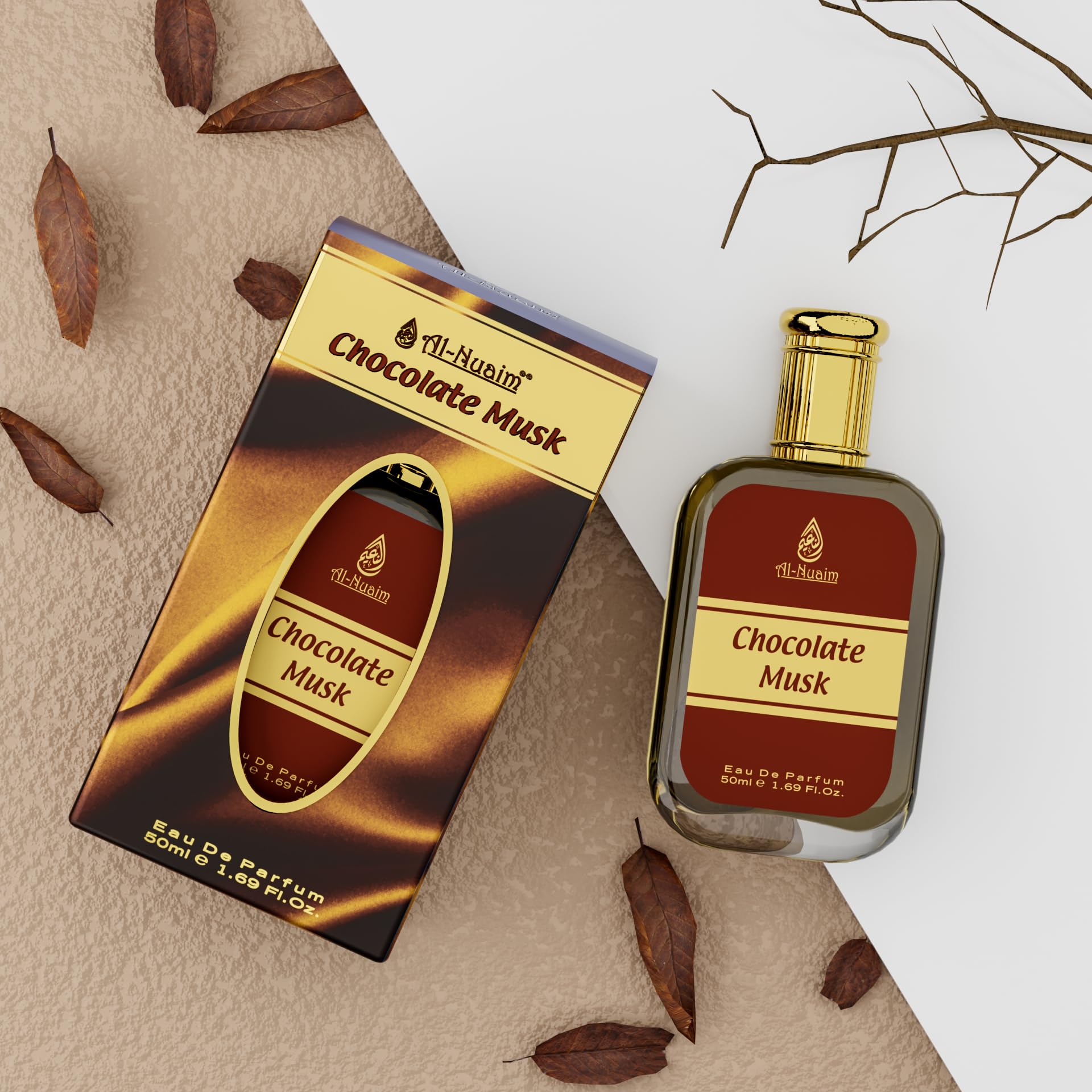 Premium Al-Nuaim Chocolate Musk Eau De Parfum for Men - Long Lasting Luxury Fragrance (50ml) | Perfect for Date Nights, Office Wear & Special Occasions