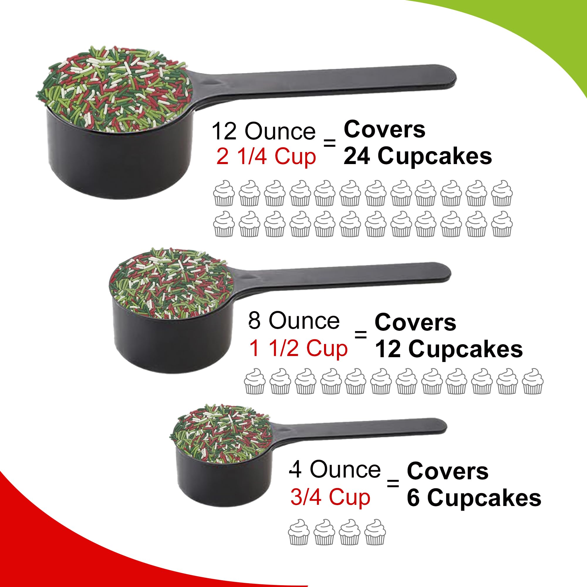 Christmas Mistletoe Magic Sprinkle Mix - 12oz Resealable Candy Bag for Baking, Holiday Desserts & Cake Decorating - Bulk Christmas Sprinkles for Cookies, Cupcakes & DIY Treats (Perfect for Holiday Parties & Gift Giving)