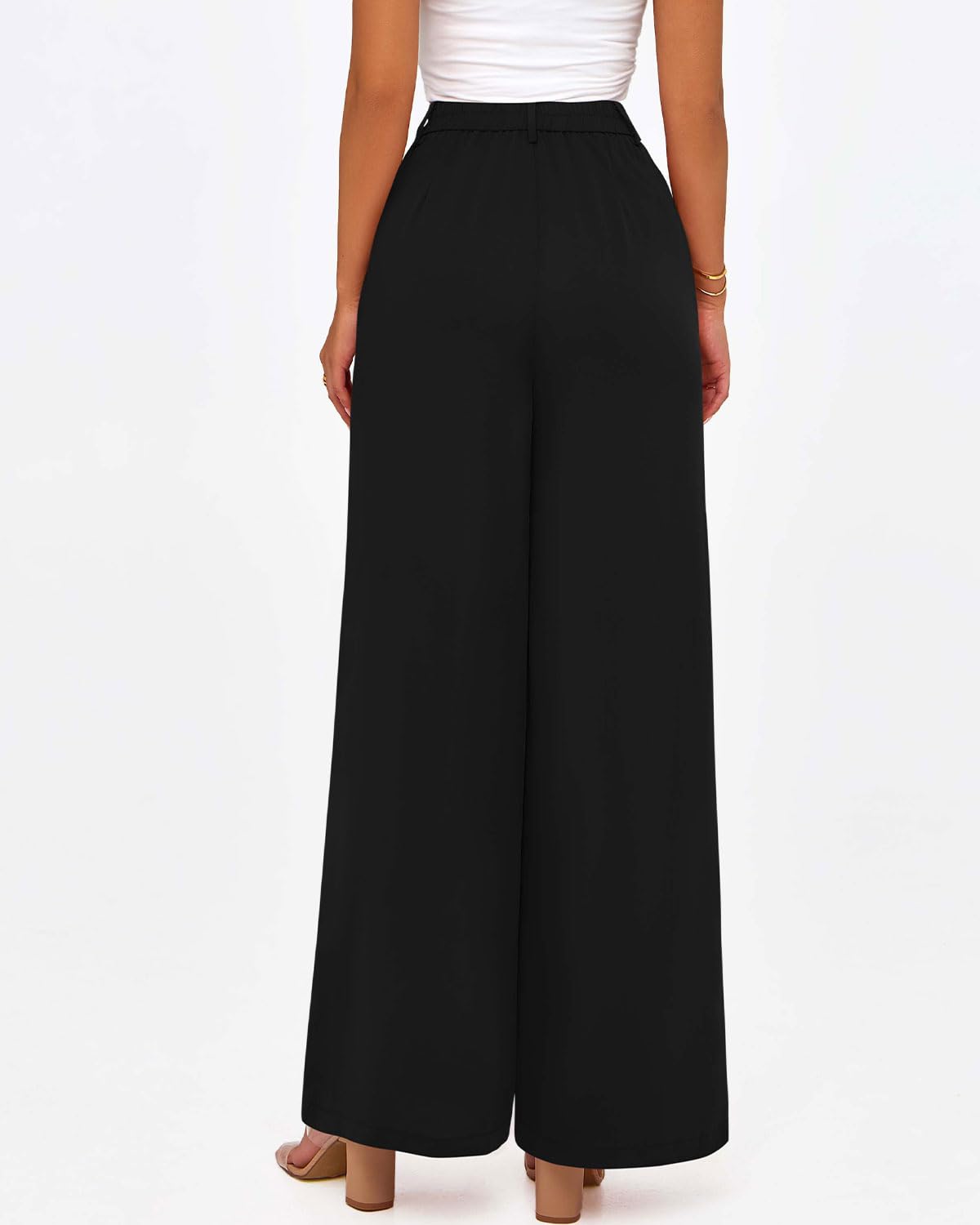 Zenlonr Women's Casual Wide Leg Palazzo Pants - High Waisted Loose Business Trousers with Pockets for Fall 2025 | Office Wear & Weekend Outfits