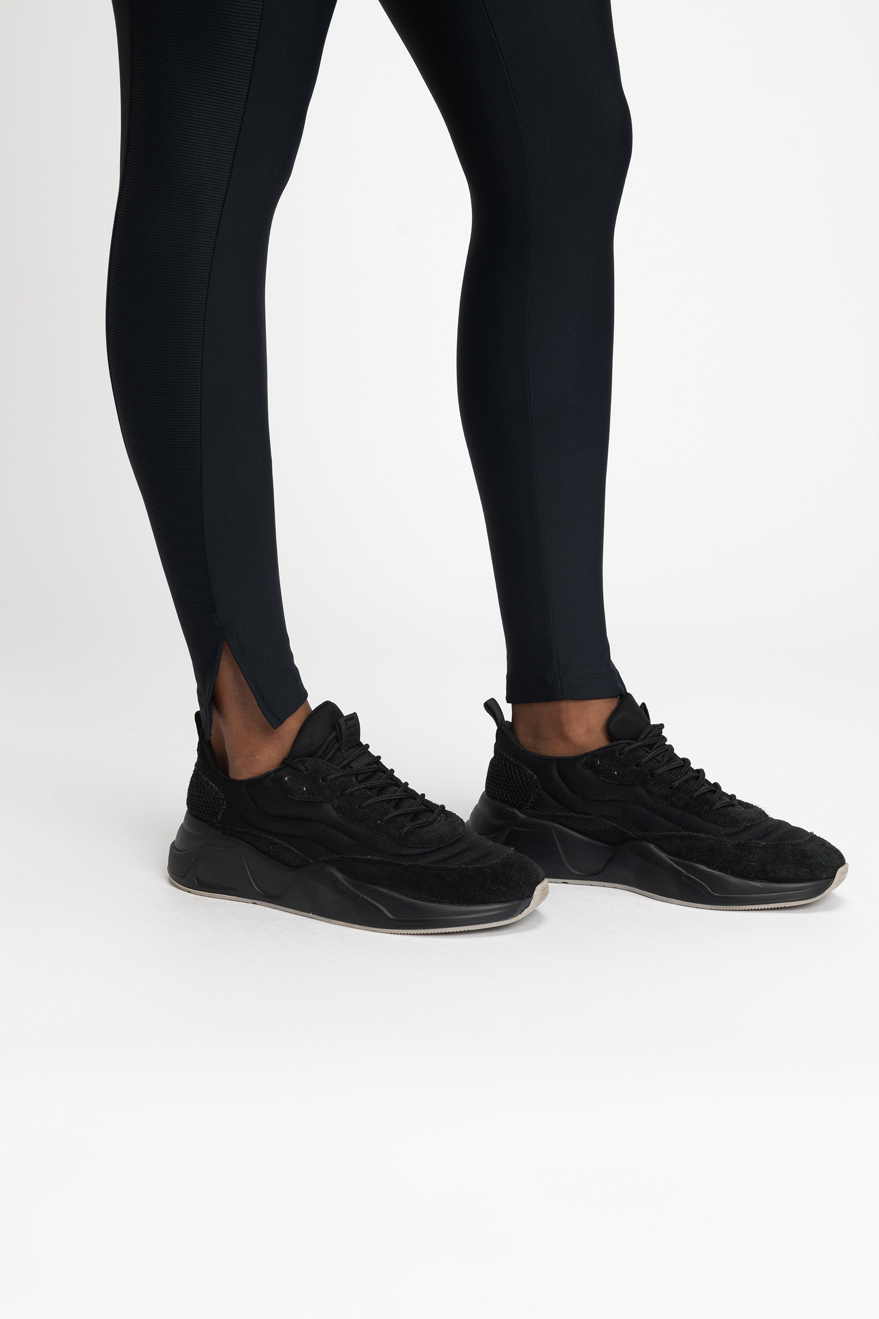High Waist Ribbed Block Pocket Leggings for Women - Comfortable Workout Yoga Running Pants - Perfect for Gym, Lounge & Everyday Wear