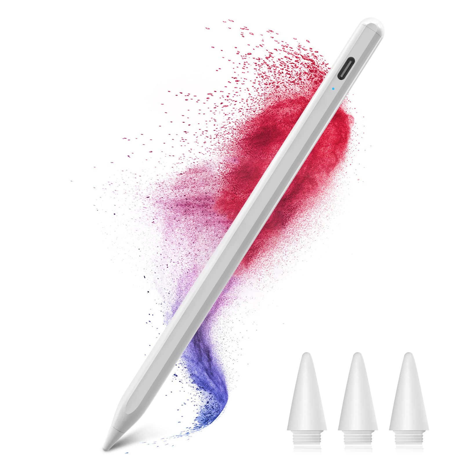 Premium Stylus Pen for iPad Pro/Air/Mini (2018-2023) - Tilt & Pressure Sensitive with Palm Rejection, Compatible with Apple Pencil - Perfect for Drawing, Note Taking & Digital Art