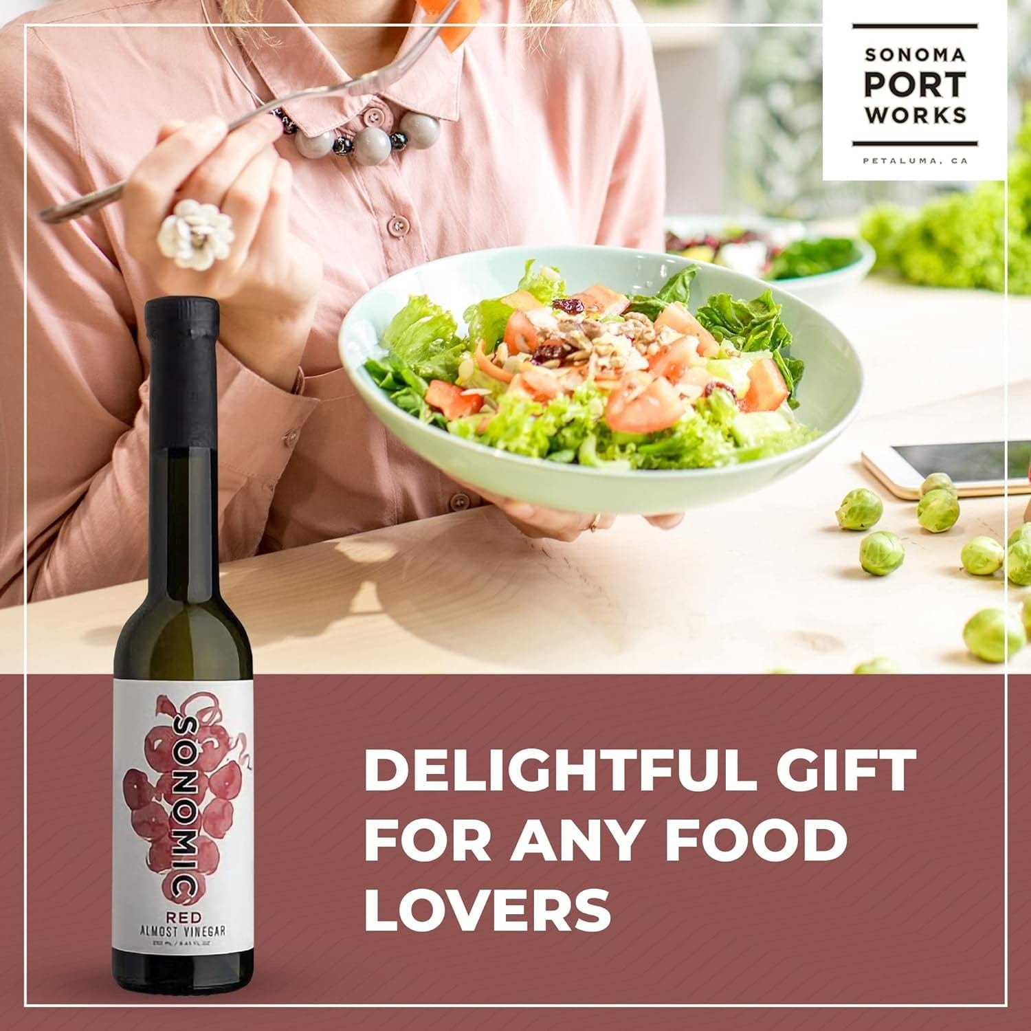 Premium Sonomic Red Wine Vinegar (Cabernet Sauvignon) - Ideal for Salads, Marinades & Gourmet Cooking