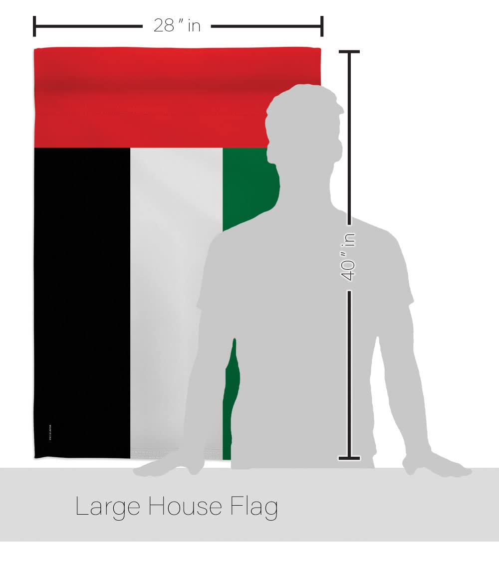 UAE National Flag Set 28x40in with Pole - Home & Garden Decor
