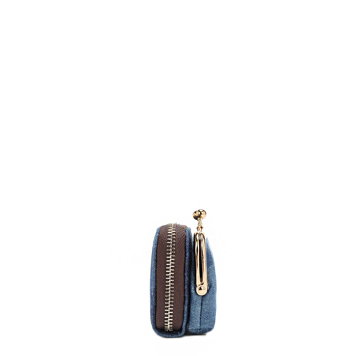 DENIM JULIA MINI WALLET - Stylish Women's Small Wallet with Card Slots & Zipper Pocket - Perfect for Everyday Use, Travel & Night Out
