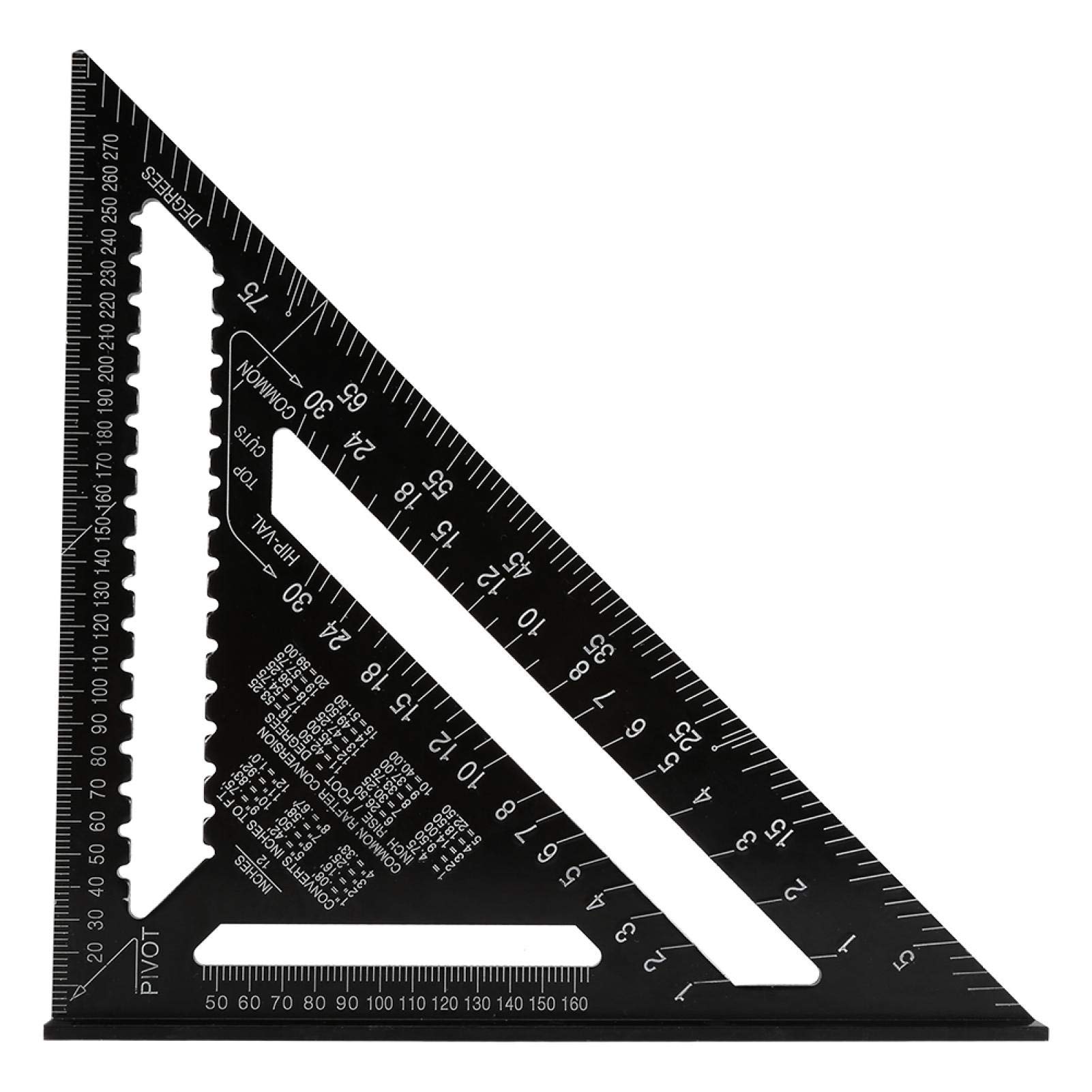 Niiyen 12 Inch Aluminum Alloy Triangle Square Ruler - Precision Measuring Tool for Engineers & Carpenters - Perfect for Woodworking, Metalworking & DIY Projects