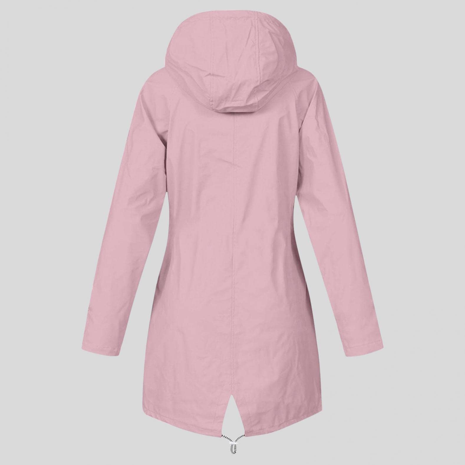 IGETELY Plus Size Waterproof Rain Jacket for Women - Lightweight Hooded Windbreaker Trench Coat for Outdoor Travel & Commuting | Perfect for Hiking, Camping & Everyday Use