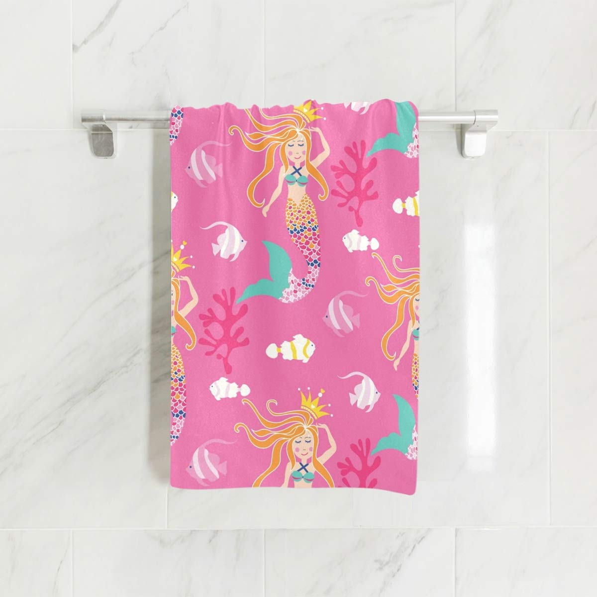 Soft Pink Mermaid Hand Towels - 30