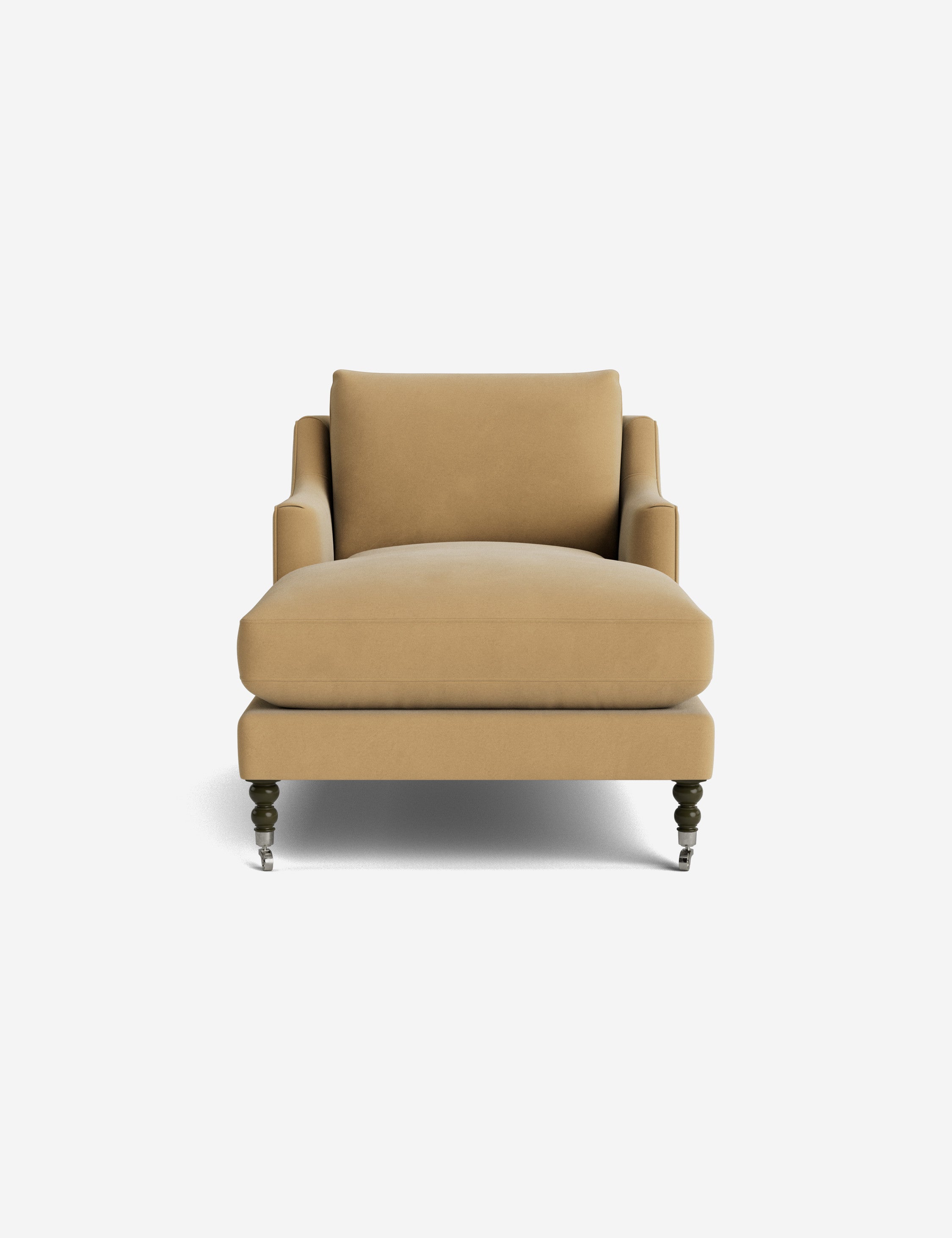 Fabienne Chaise Lounge Chair - Modern Accent Chair for Living Room, Bedroom & Office - Stylish Mid-Century Design with Upholstered Seat and Wooden Legs - Perfect for Relaxing, Reading & Home Decor