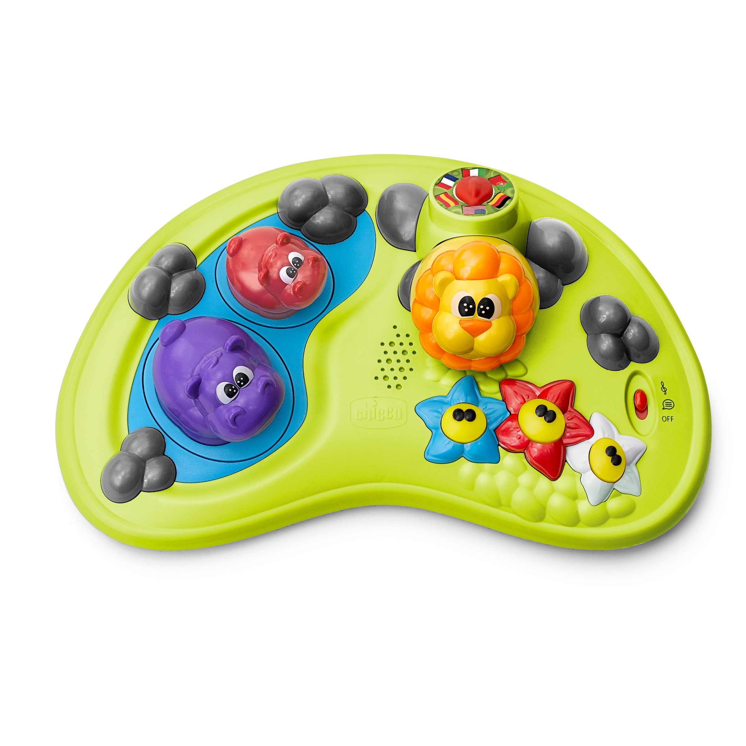 Chicco Walky Talky Baby Walker for Toddlers - Lightweight & Safe Learning Walker with Interactive Toys, Grey/Green | Perfect for First Steps & Indoor Playtime