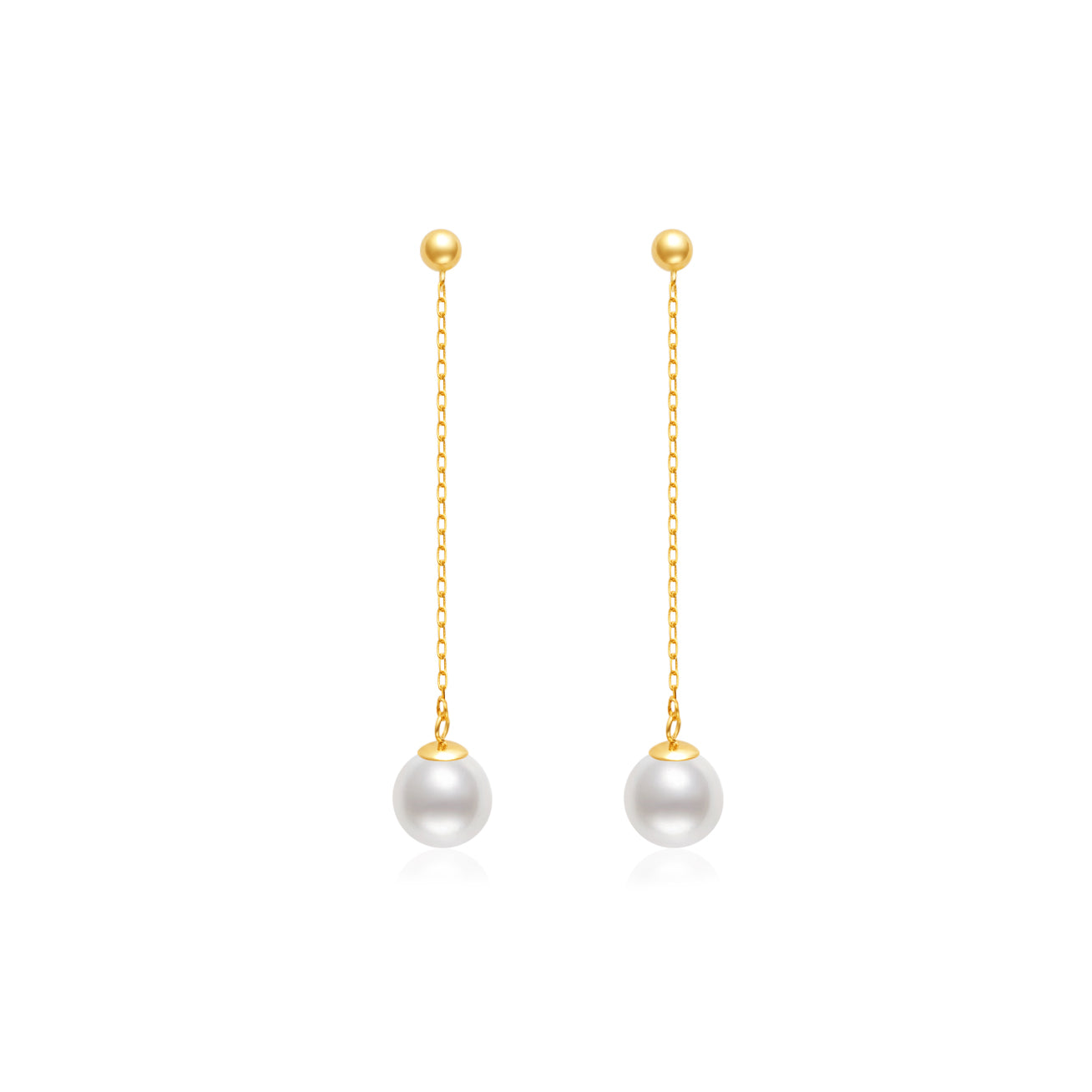 18K Gold Freshwater Pearl Earrings for Women - Elegant Stud Earrings with AAA Quality Pearls | Perfect for Weddings, Parties & Everyday Wear (KE00179)