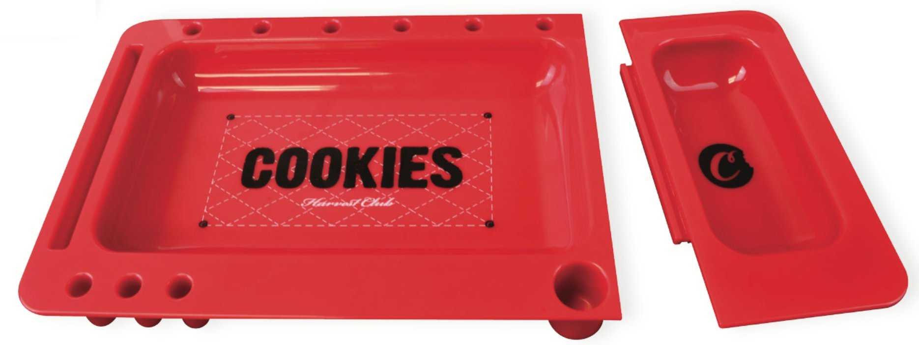 Unisex Rolling Tray 2.0 - Premium Red Cookie Rolling Tray for Herbs & Smoking Accessories | Perfect for Rolling Papers, Grinders & Stash Storage