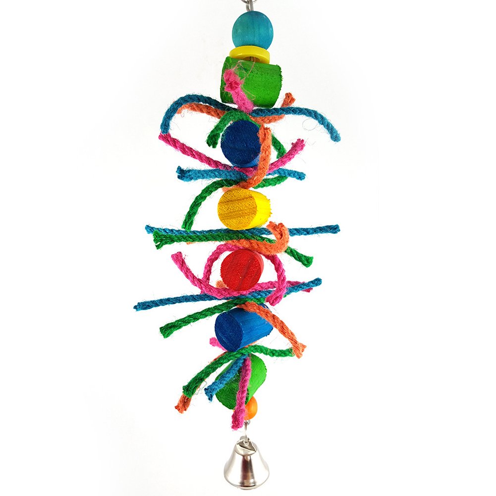 Greatstar Bird Chew Toy for Small Pets - Durable & Safe Chewing Toy for Parrots, Cockatiels, Lovebirds - Assorted Colors - Perfect for Cage Play & Beak Trimming