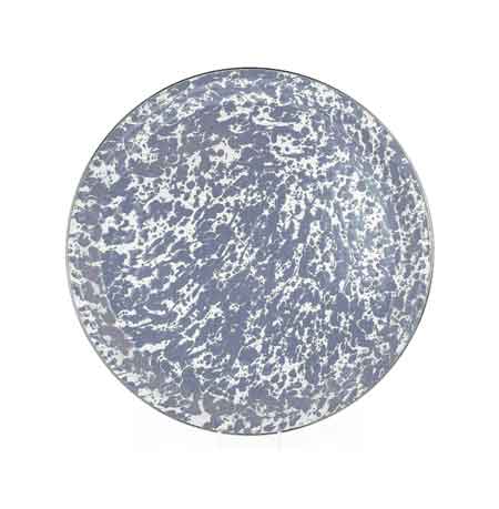 Gray Swirl 20 Enamelware Serving Tray - Vintage Style Metal Tray for Coffee, Breakfast, or Party Serving - Perfect for Home, Cafe, and Restaurant Use