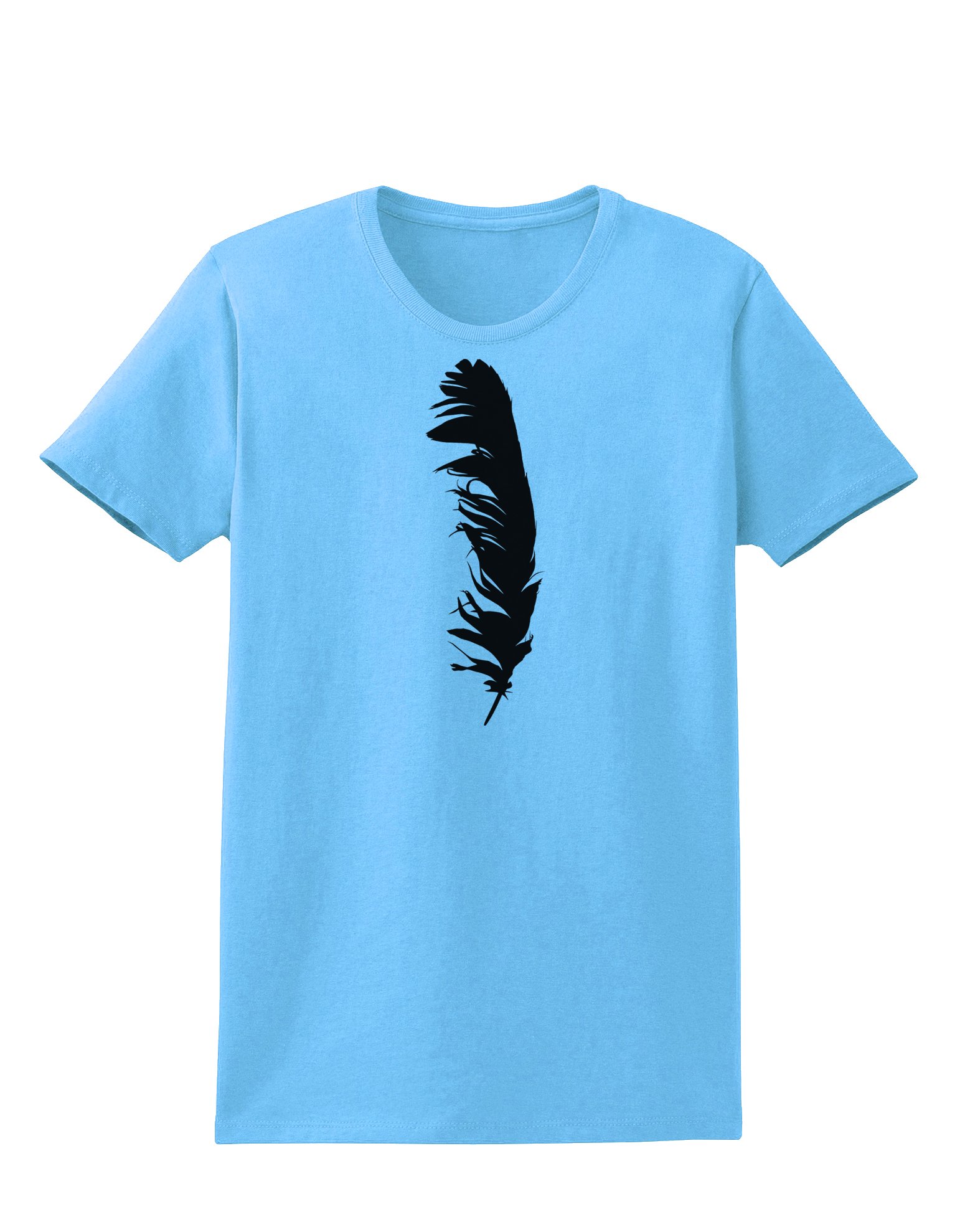TooLoud Black Feather Women's T-Shirt | Soft Cotton Casual Tee | Perfect for Everyday Wear, Parties & Street Style