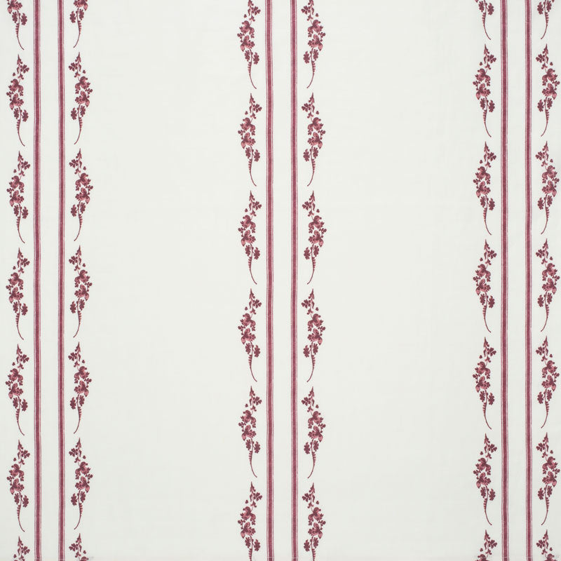 Trifolium Marchprint Linen Table Runner - Raspberry on Ivory Design - Perfect for Farmhouse Dining, Wedding Decor & Spring Table Settings
