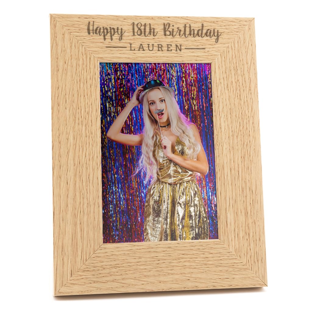 Personalized Engraved Birthday Frame - Custom 18th, 21st, 30th Birthday Gifts for Women - Unique Friend Gifts for Home Decor, Office Desk, or Special Occasions
