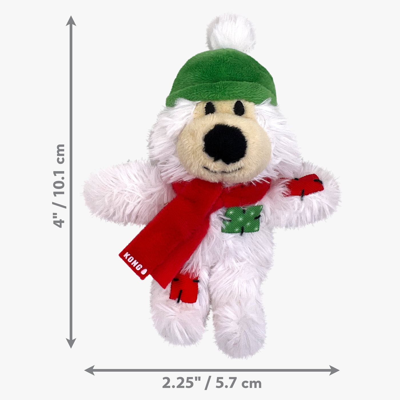 KONG Holiday Softies Bear Assorted - Durable Dog Chew Toy for Aggressive Chewers, Christmas Stocking Stuffer for Pets, Interactive Play & Training Reward for Puppies & Dogs
