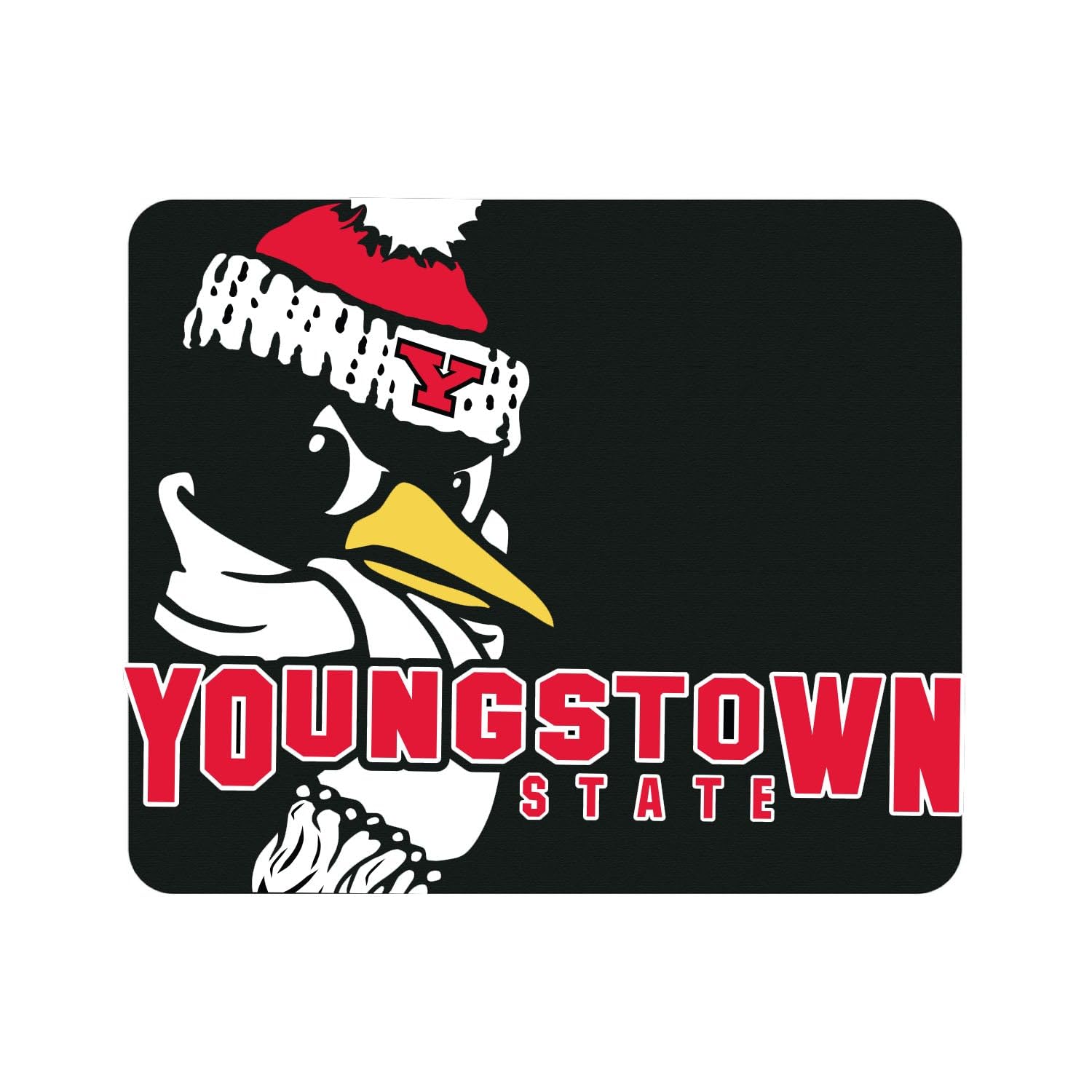 Youngstown State University Mouse Pad - Non-Slip Fabric Gaming & Office Desk Mat with Mascot Design - Perfect for Computer Work, Gaming Setup & Home Office Accessories