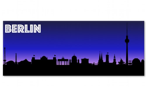 Berlin Skyline Vinyl Sticker Decal - Premium Wall Art for Cars, Phones & Helmets - Multiple Sizes Available - Perfect for Home Decor, Office & Vehicle Customization