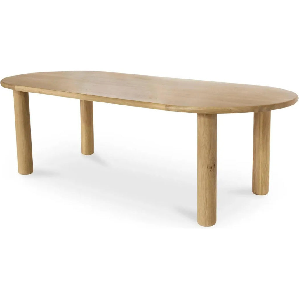 29.5 Inch Milo Natural Solid Wood Geometric Dining Table - Modern Farmhouse Style for Kitchen, Dining Room & Small Spaces