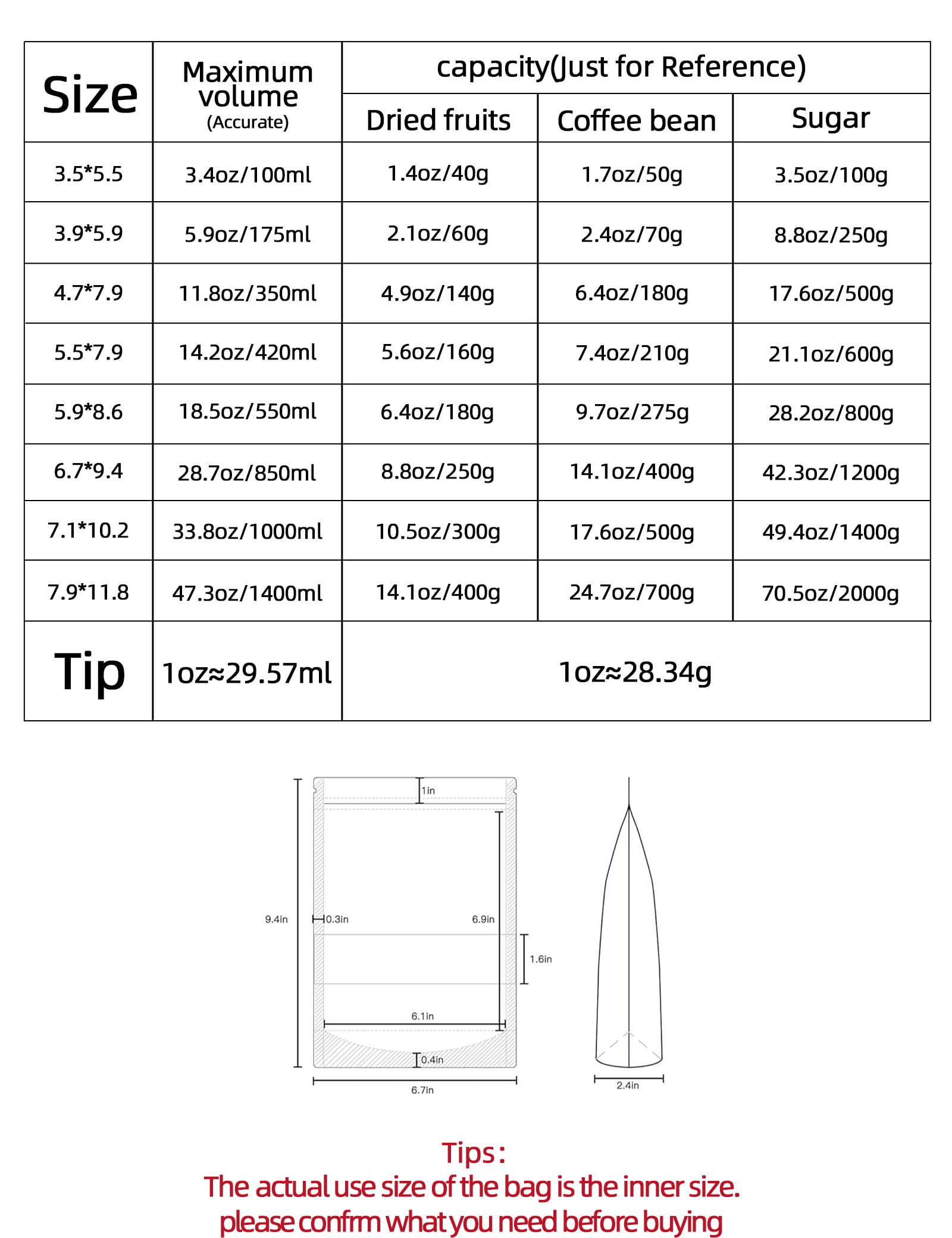 100 Pcs 6.7