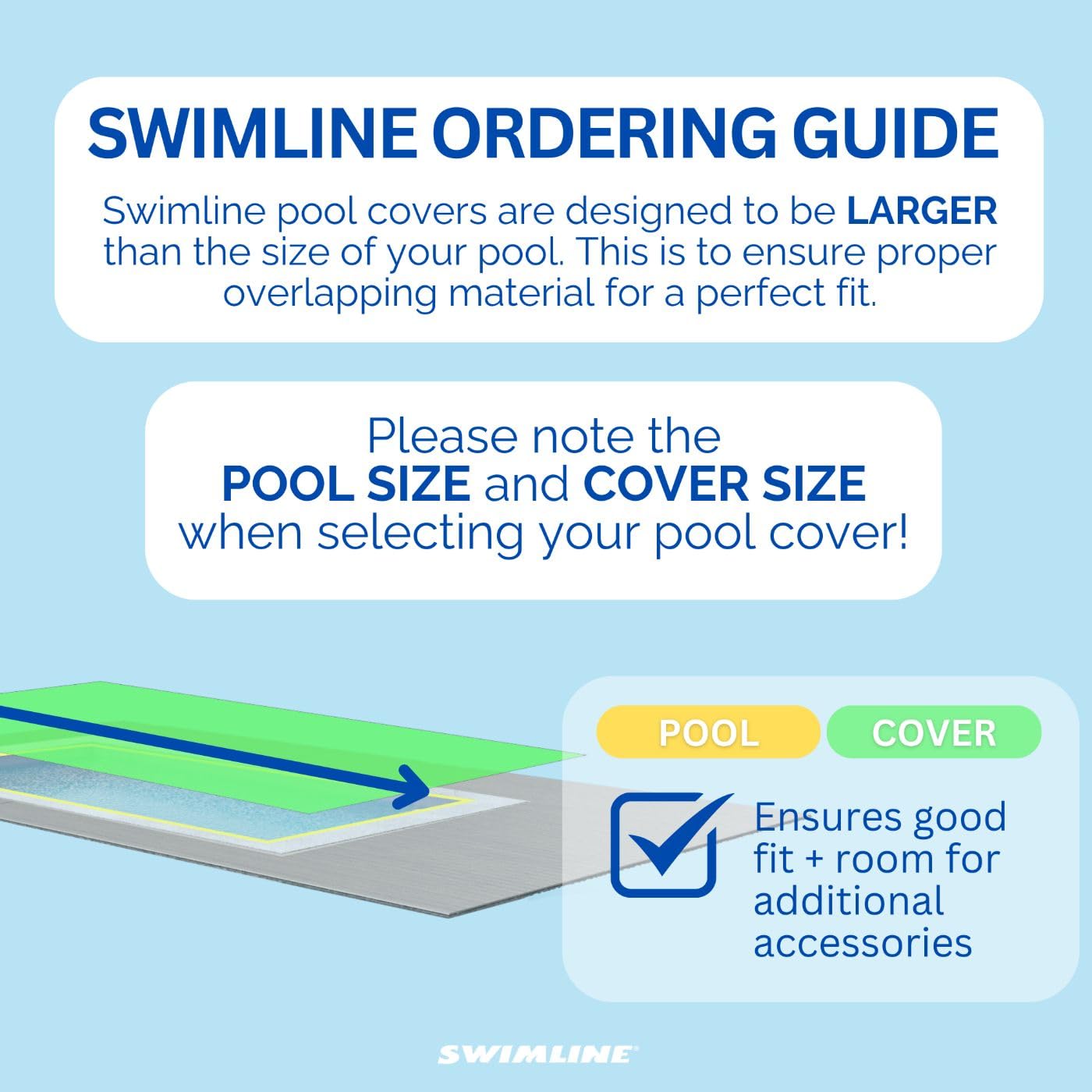 SWIMLINE HYDROTOOLS Super Guard Heavy Duty Above Ground Pool Cover - 30x55 FT, Blue/Black, UV Protected, Water Tube Sleeves - Perfect for 25x50 FT Rectangle Pools | Durable Protection for Winter & Summer Use
