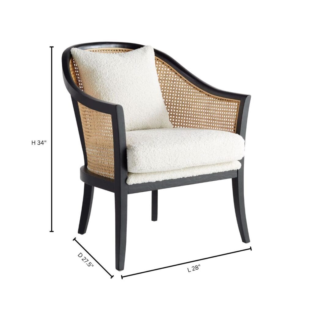 Cyan Design 11499 Relatore Chair - White Upholstered Dining Chair for Modern Home, Restaurant & Office Use