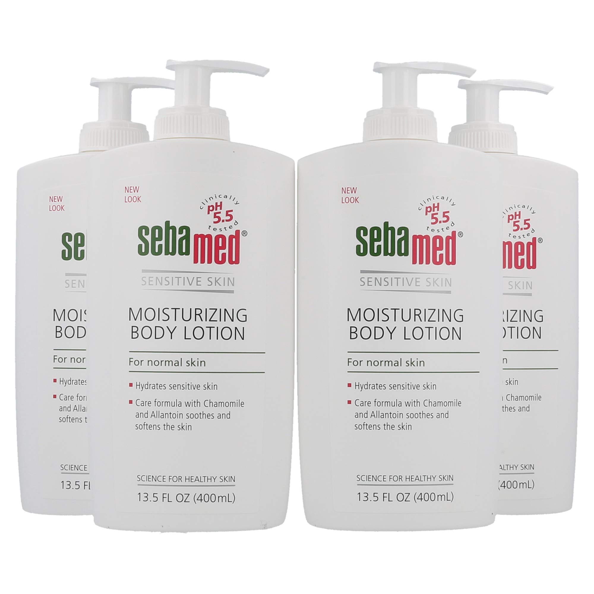 Sebamed Moisturizing Body Lotion for Sensitive Skin - 13.5 oz (Pack of 4) | Fragrance-Free, pH Balanced | Daily Hydration for Dry, Irritated Skin | Perfect for Eczema & Dermatitis Care