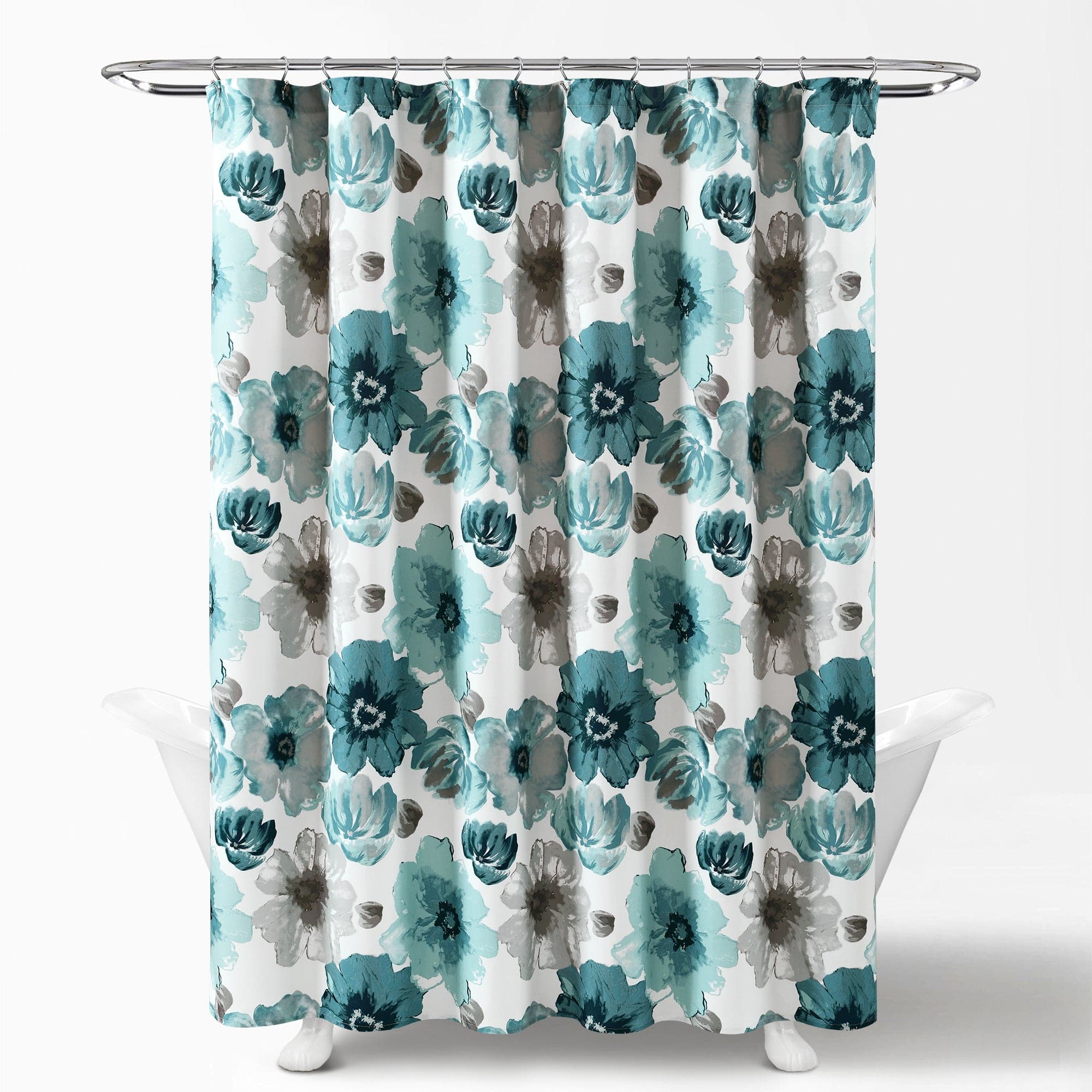 Leah Waterproof Shower Curtain with Hooks - Elegant Bathroom Decor for Home & Hotel Use