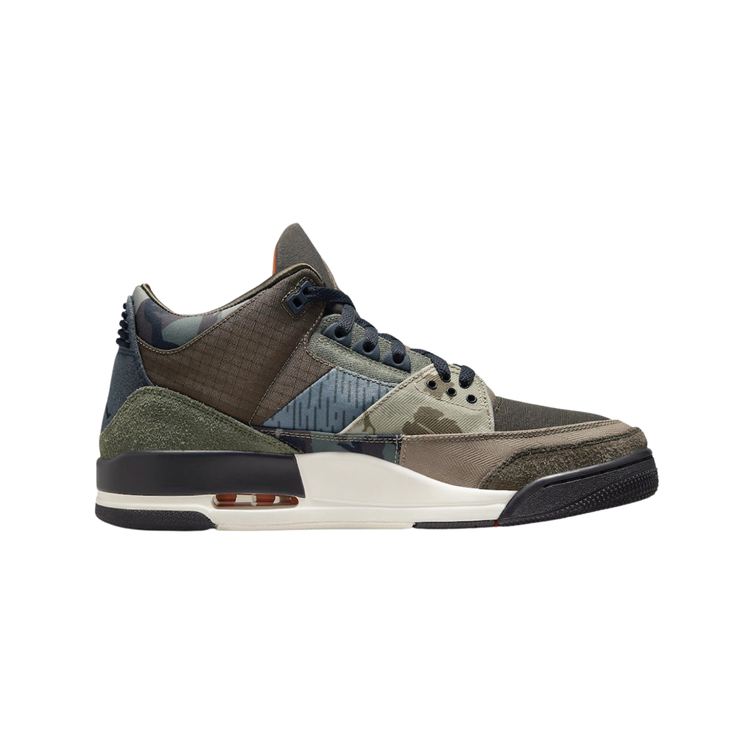 Air Jordan 3 Retro Special Edition Patchwork Camo Sneakers - Dark Hazel Multi-Color (DO1830-200) | Men's Basketball Shoes for Streetwear & Casual Outfits