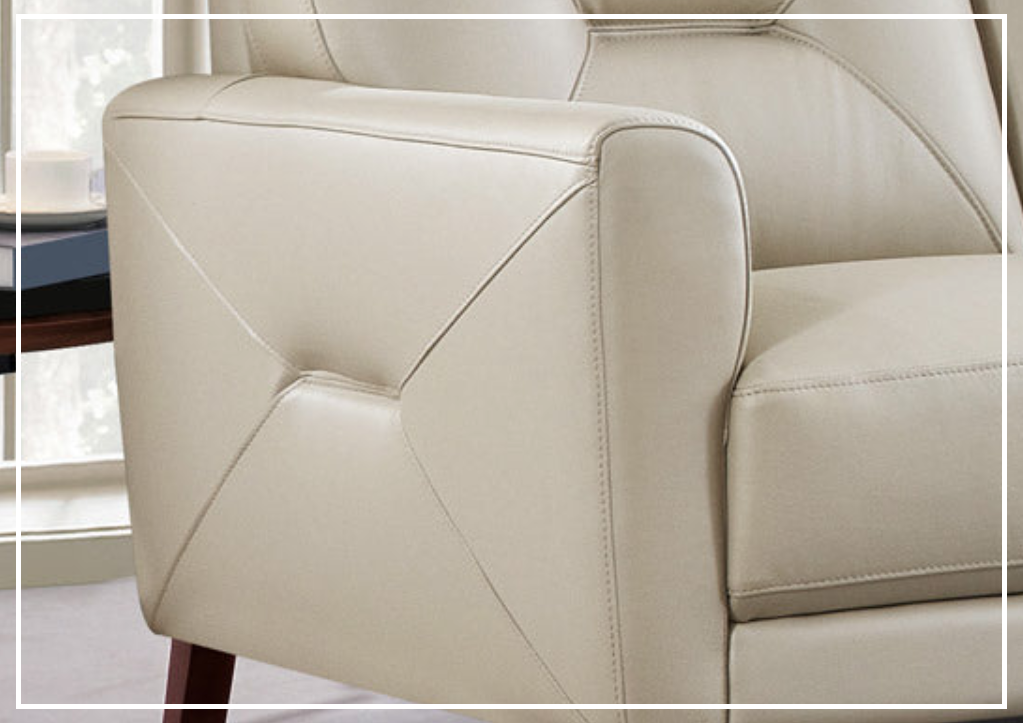 Premium Hydeline Mavis Stationary Armchair - Top Grain Leather Office Chair for Executive Desk, Home Study & Conference Room - Ergonomic Support & Luxurious Comfort