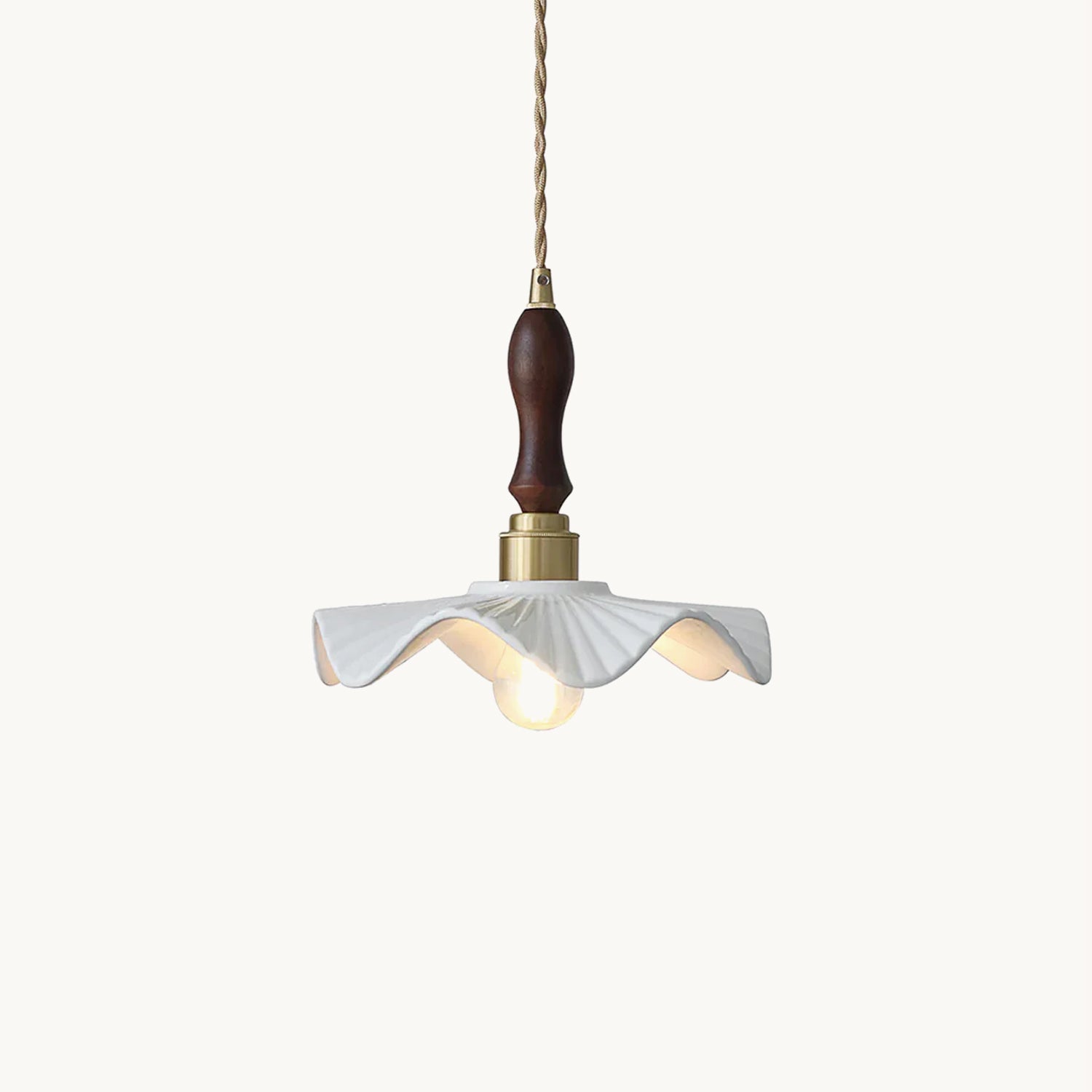 Modern Ceramic Wave Flower Pendant Light - Handcrafted Boho Ceiling Lamp for Living Room, Bedroom & Dining Room Decor