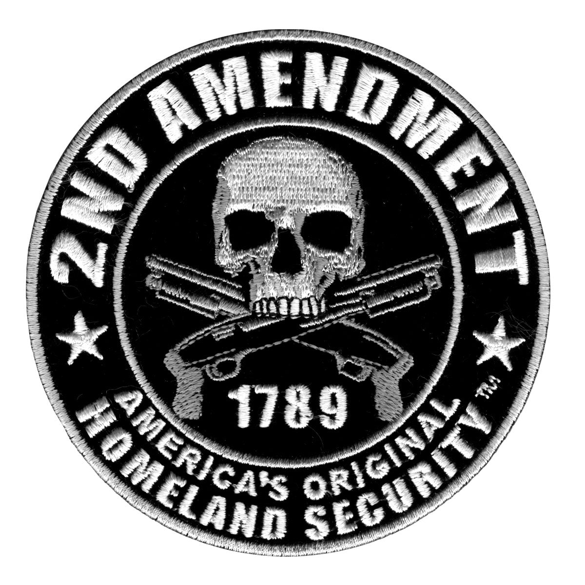 2nd Amendment Patch - Patriotic Gun Rights Embroidered Iron-On Patch for Jackets, Hats & Bags - Perfect for Military, Police & Gun Enthusiasts