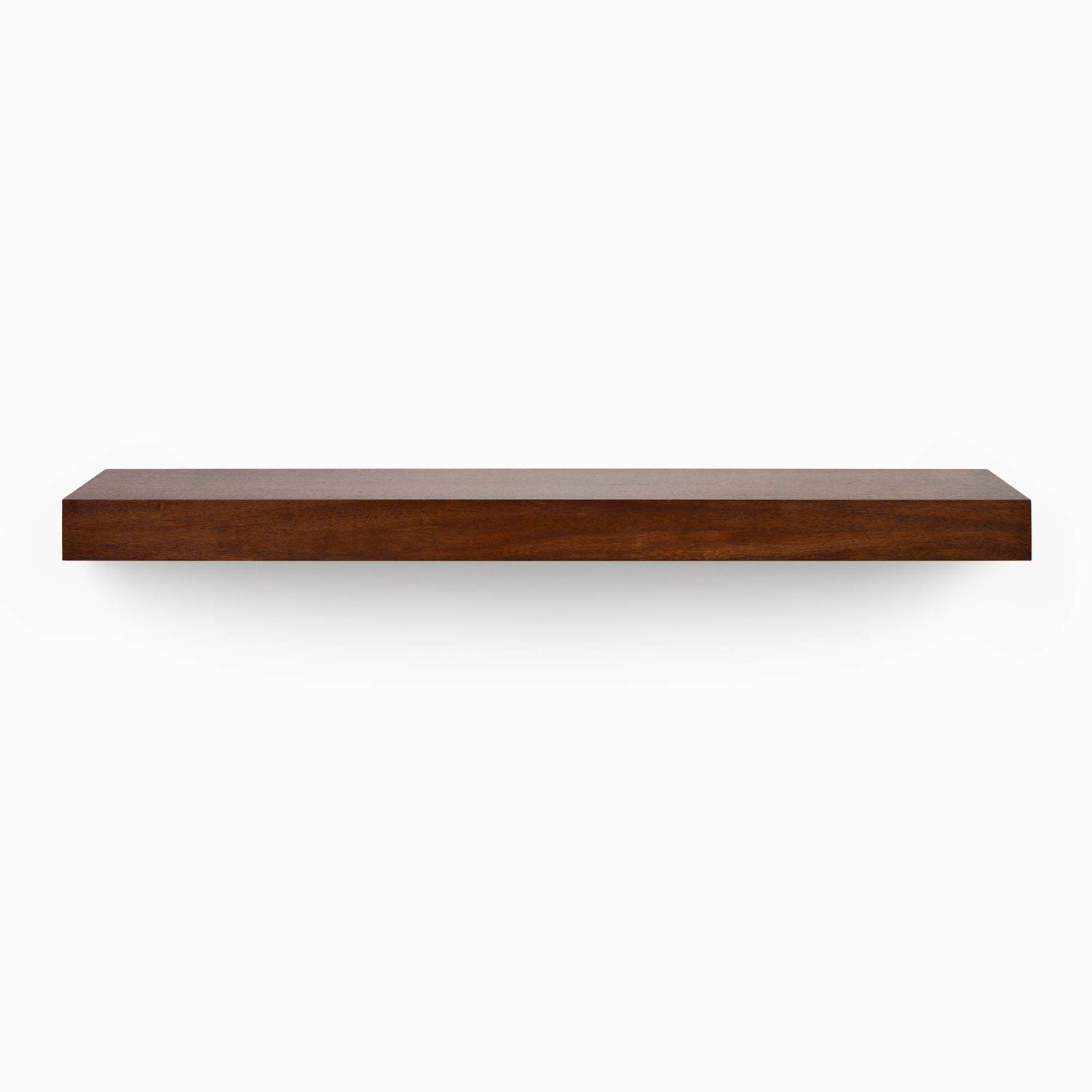 Premium Glenn Dutch Mocha Floating Mantel Shelf - Rustic Wood Wall Mounted Display for Home Decor, Living Room, Bedroom & Kitchen Storage